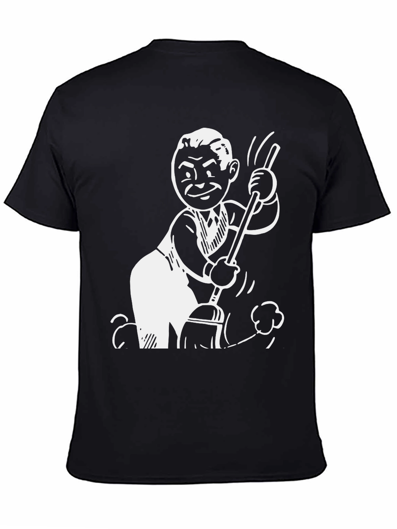 Cartoon Sweeping T-Shirt