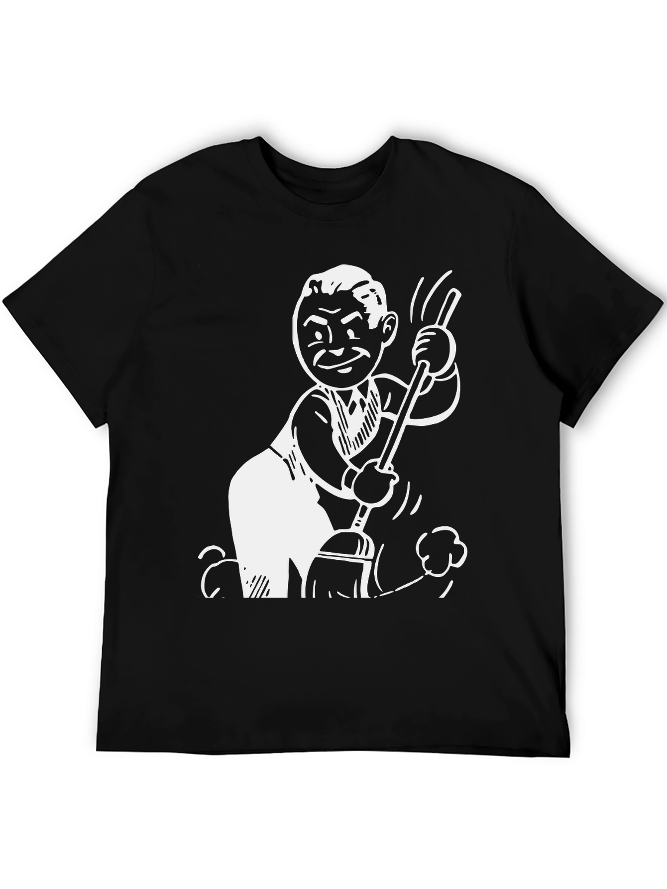 Cartoon Sweeping T-Shirt