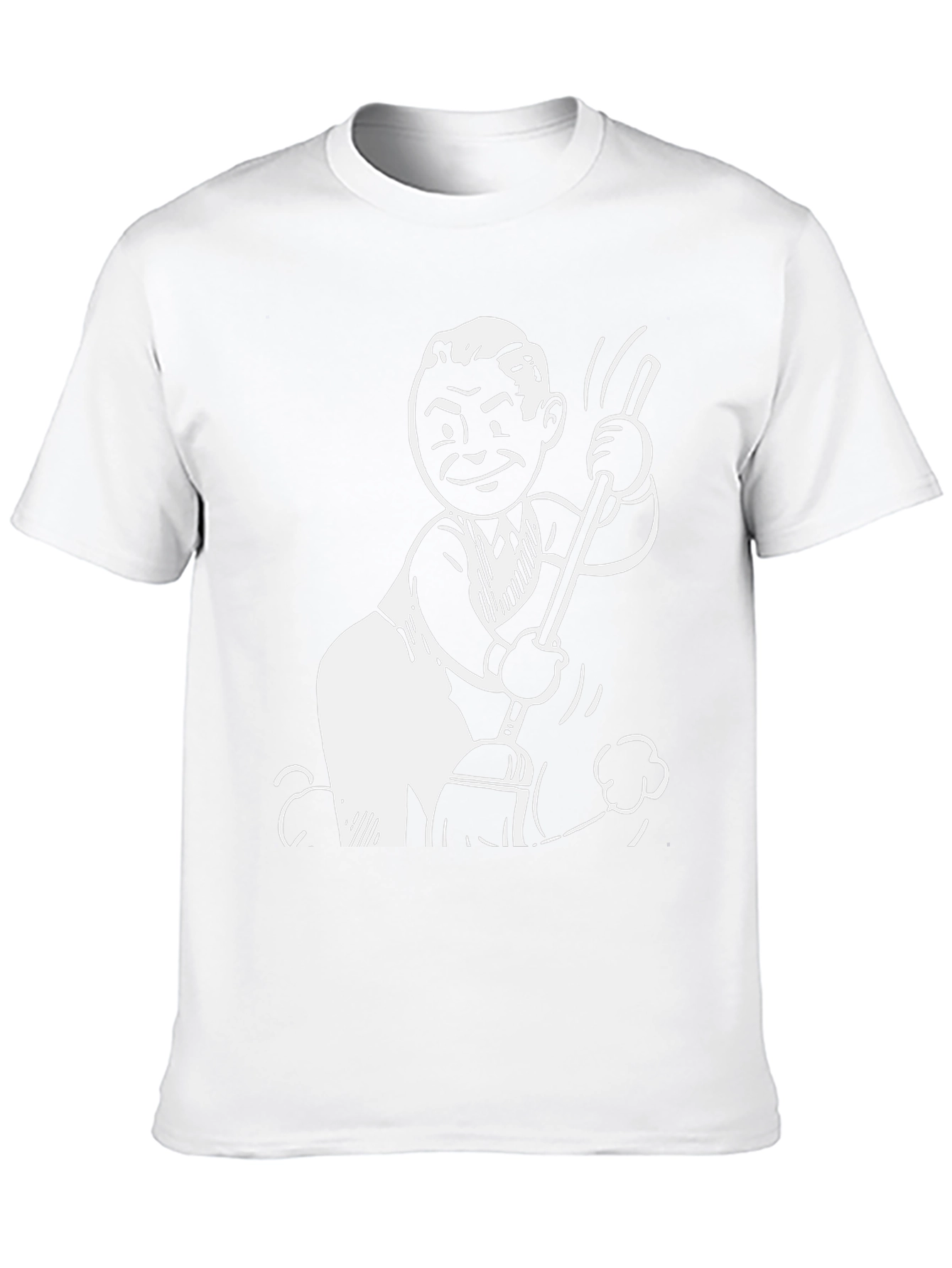Cartoon Sweeping T-Shirt