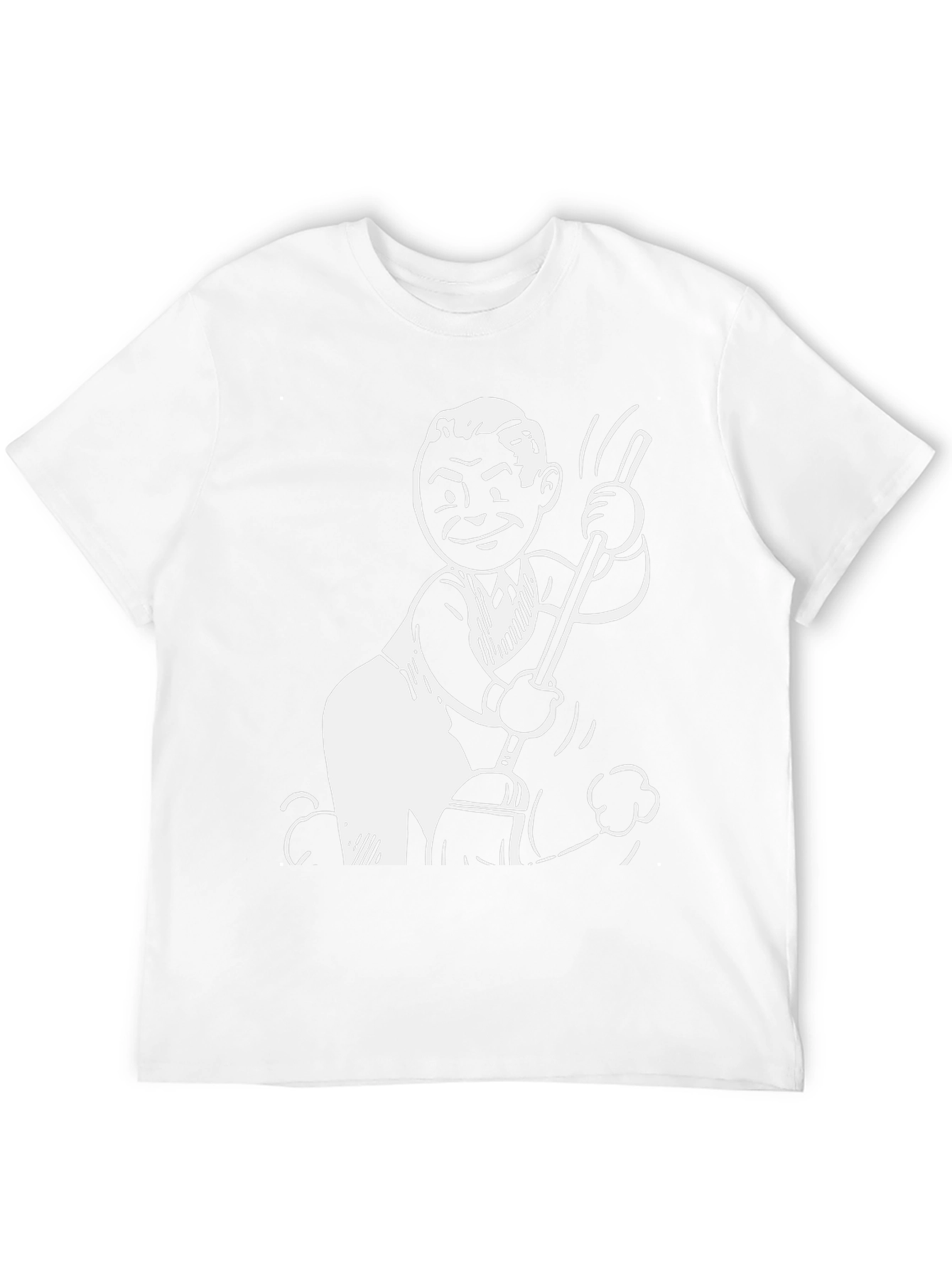 Cartoon Sweeping T-Shirt