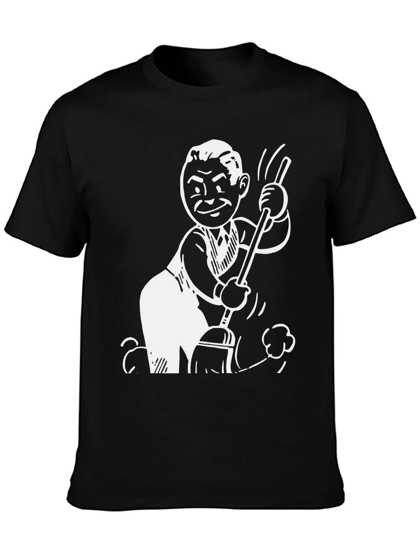 Cartoon Sweeping T-Shirt