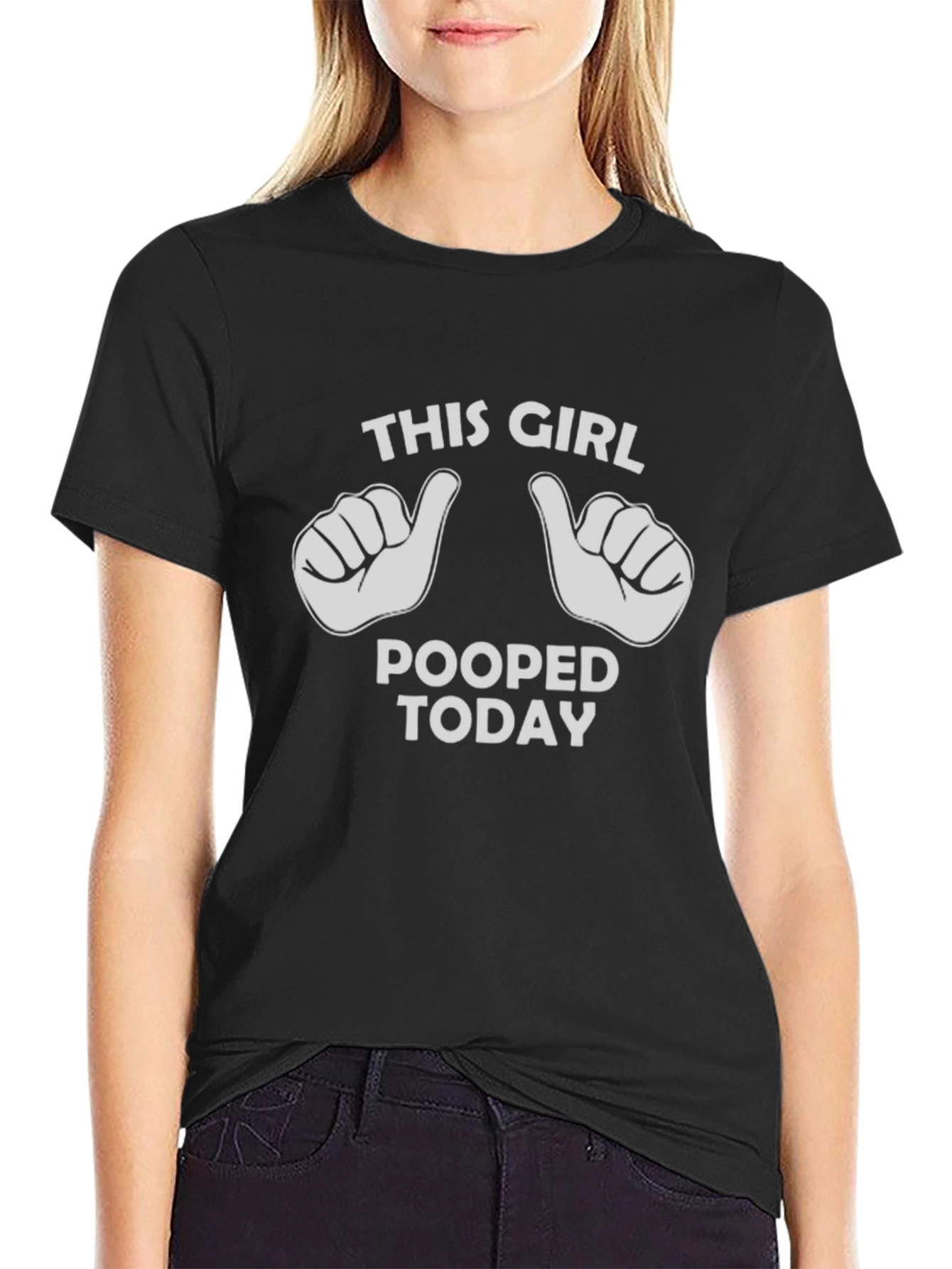 Funny This Girl Pooped Today Graphic T-Shirt