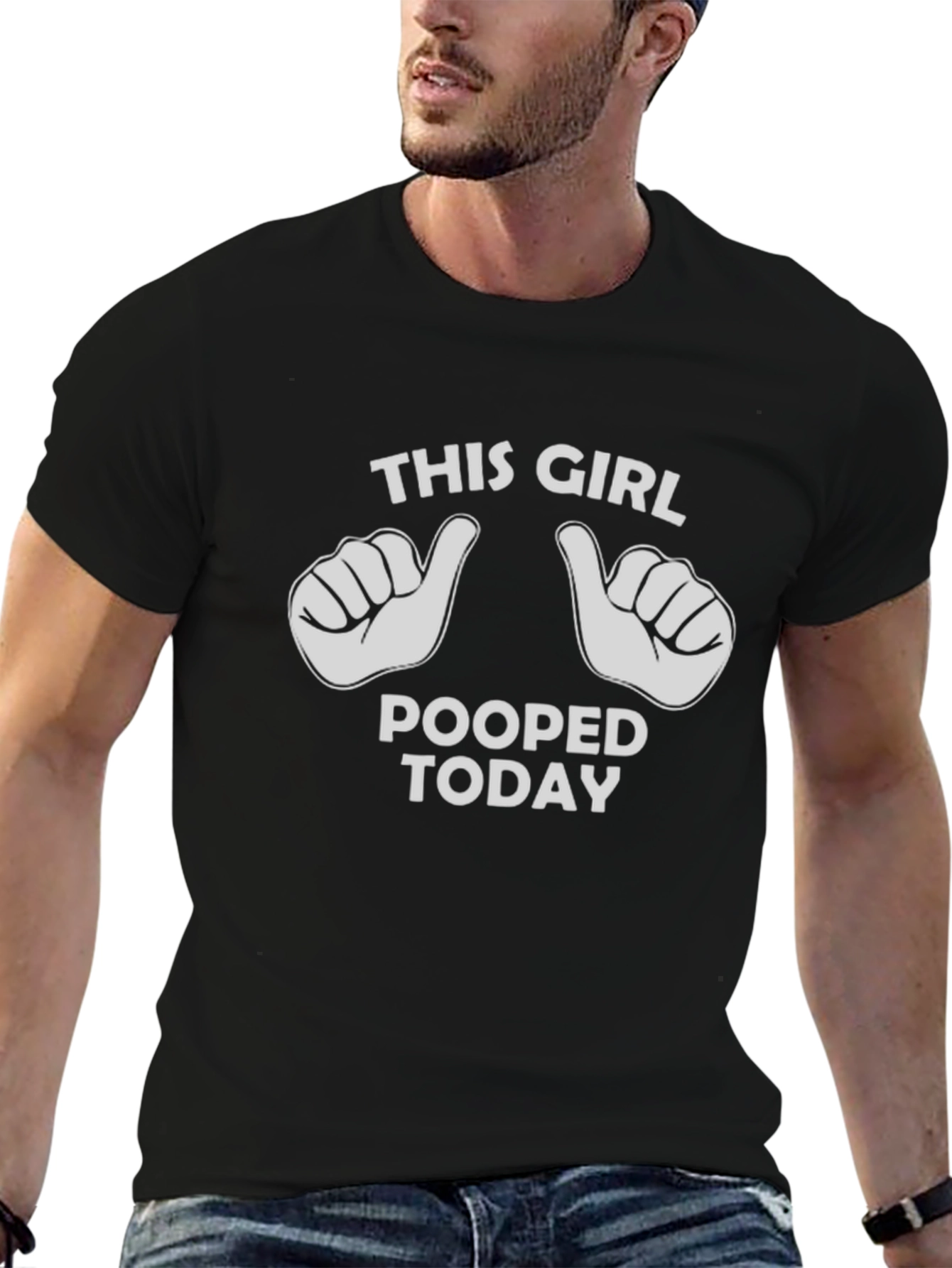 Funny This Girl Pooped Today Graphic T-Shirt
