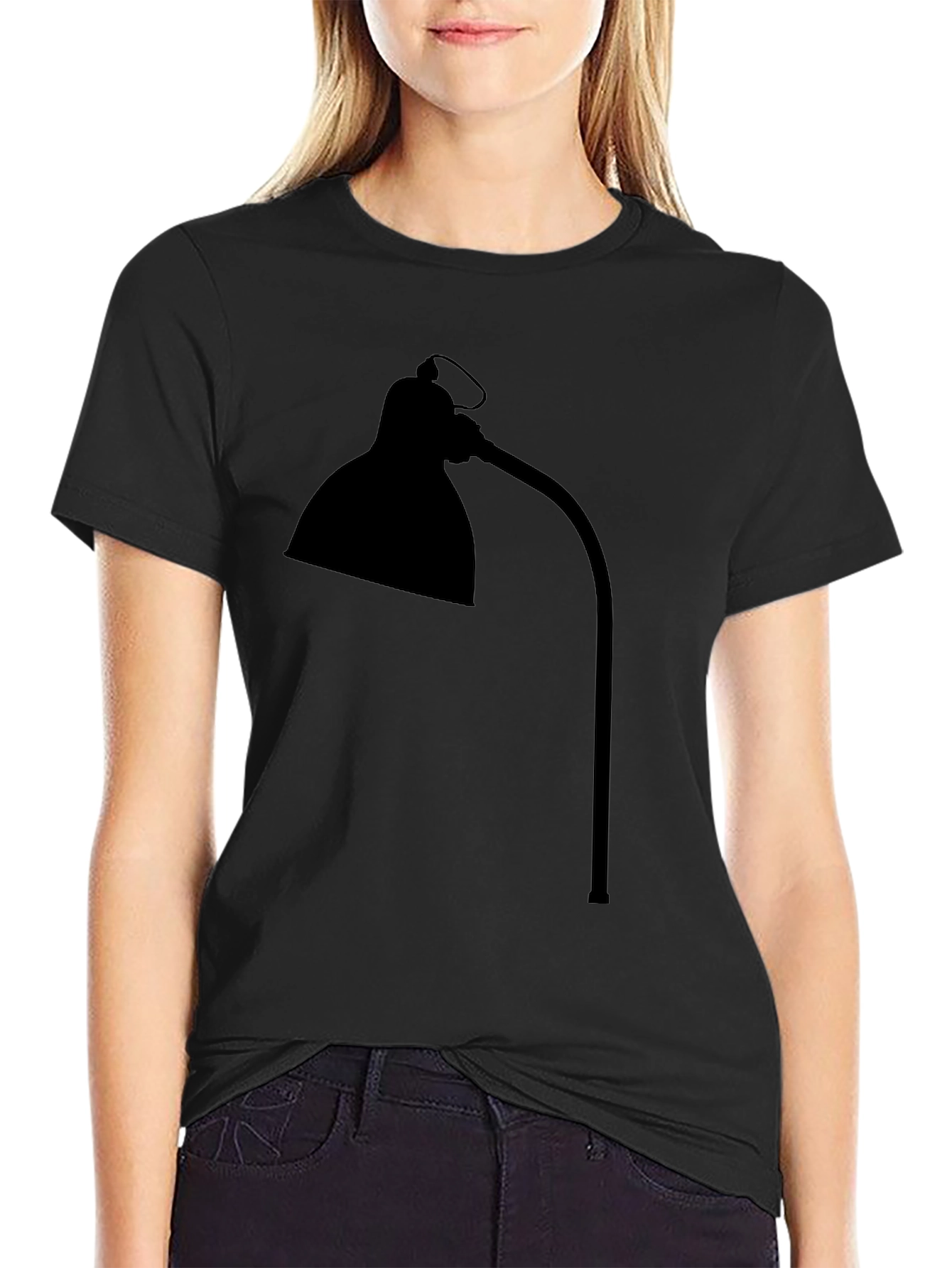 Modern Desk Lamp Tee - Black Graphic T-Shirt