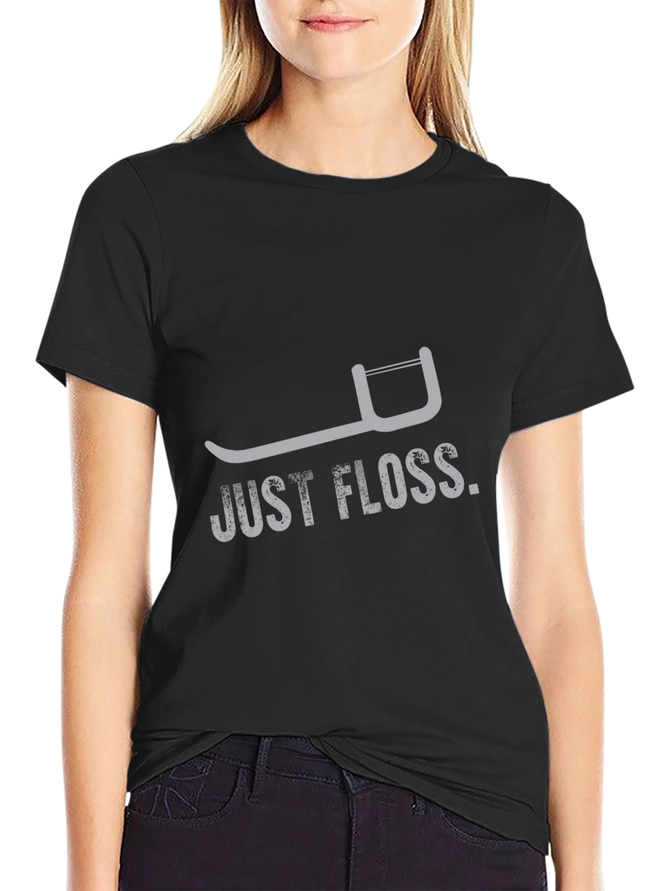 Just Floss Graphic T-Shirt - Oral Hygiene Reminder