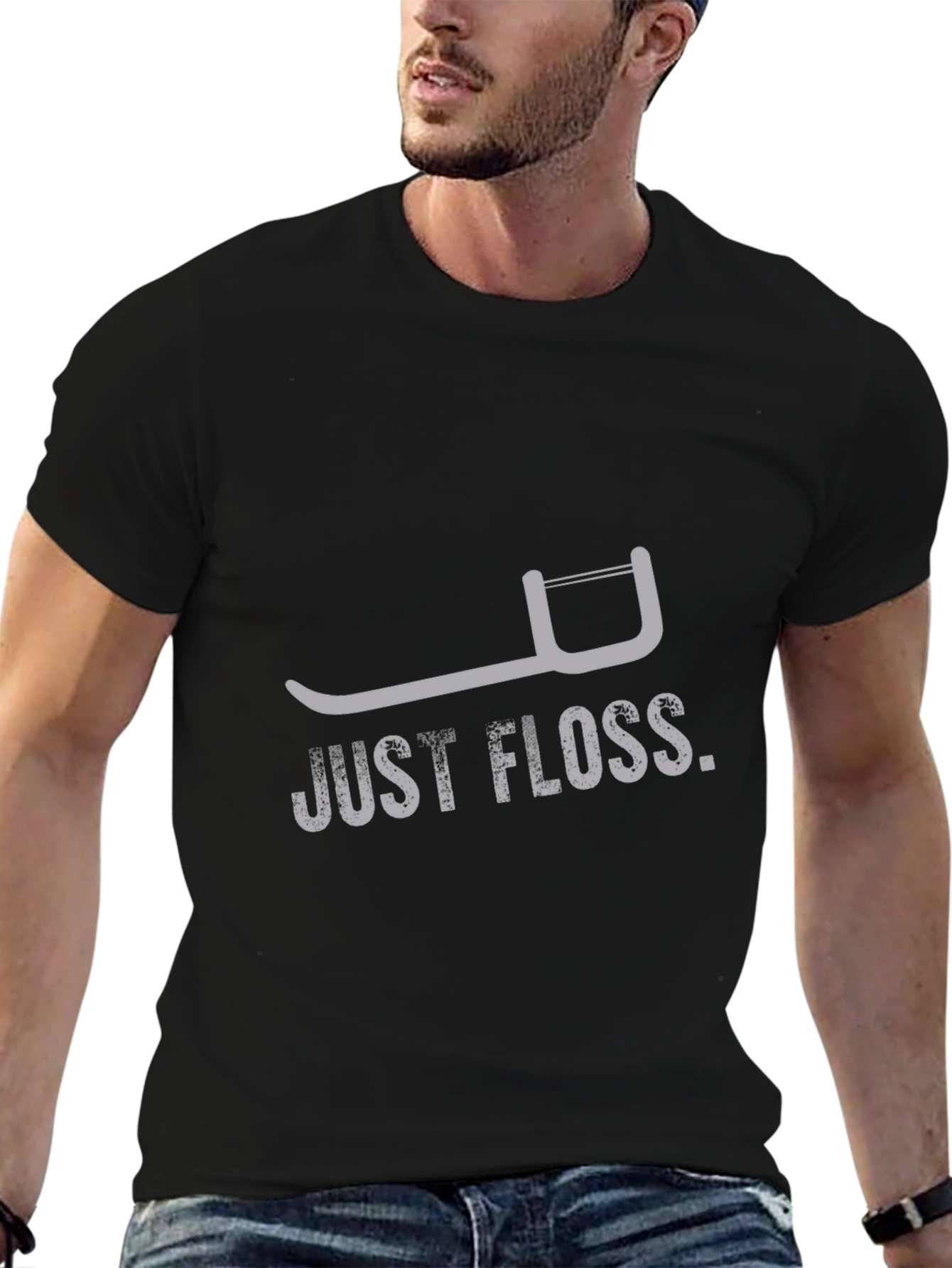 Just Floss Graphic T-Shirt - Oral Hygiene Reminder