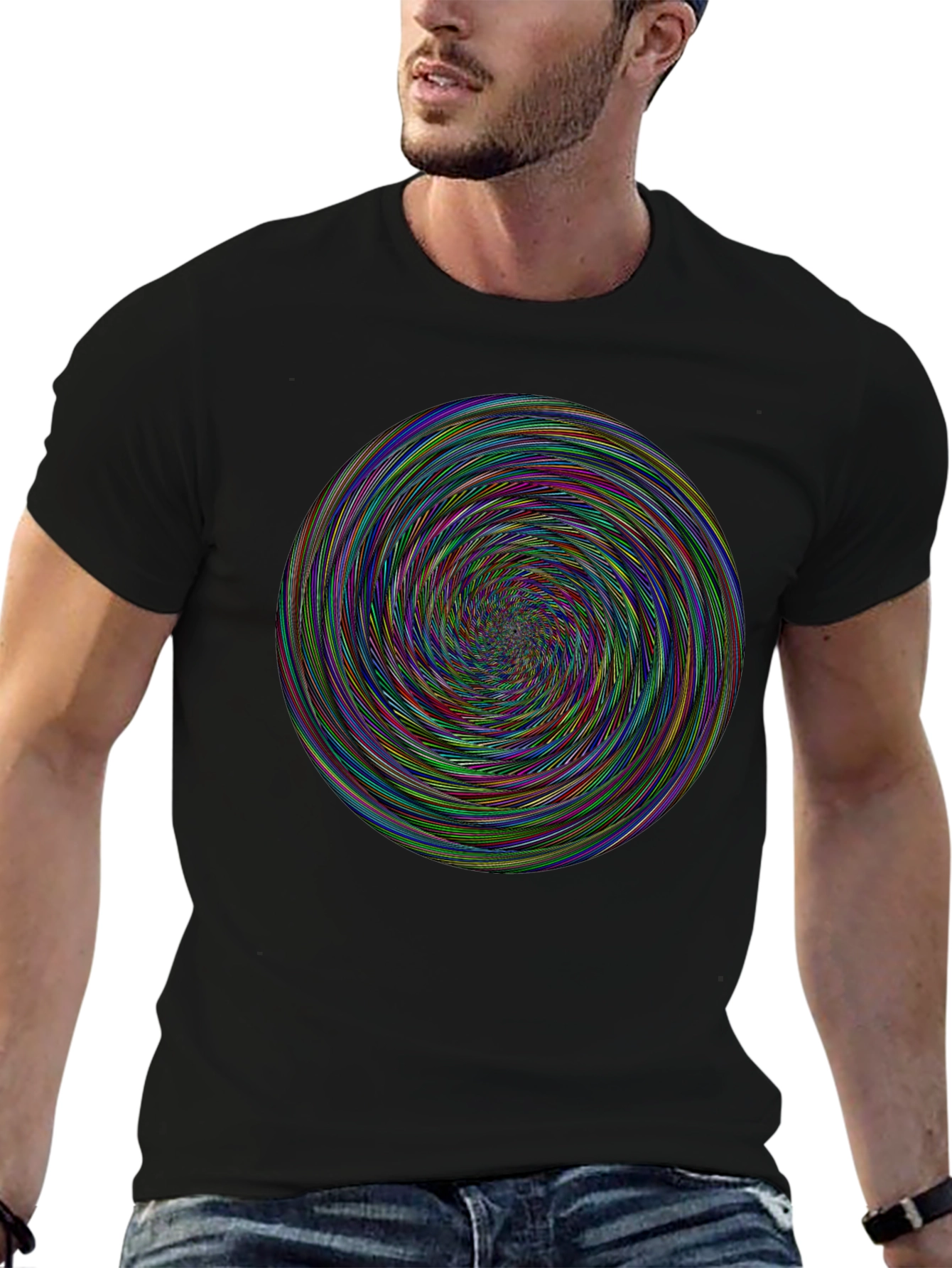 Vortex Illusion Graphic Tee