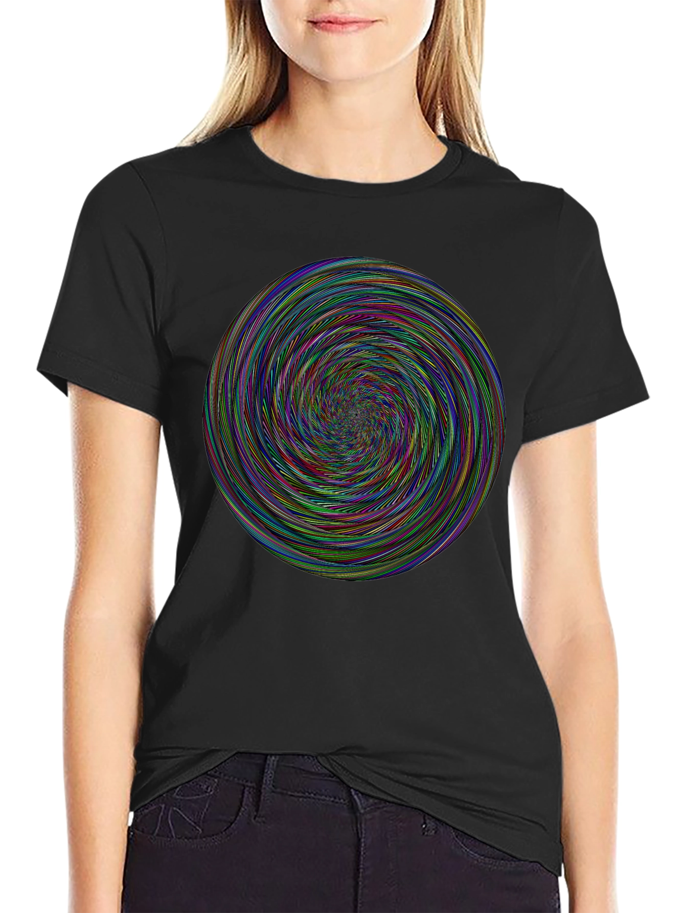 Vortex Illusion Graphic Tee