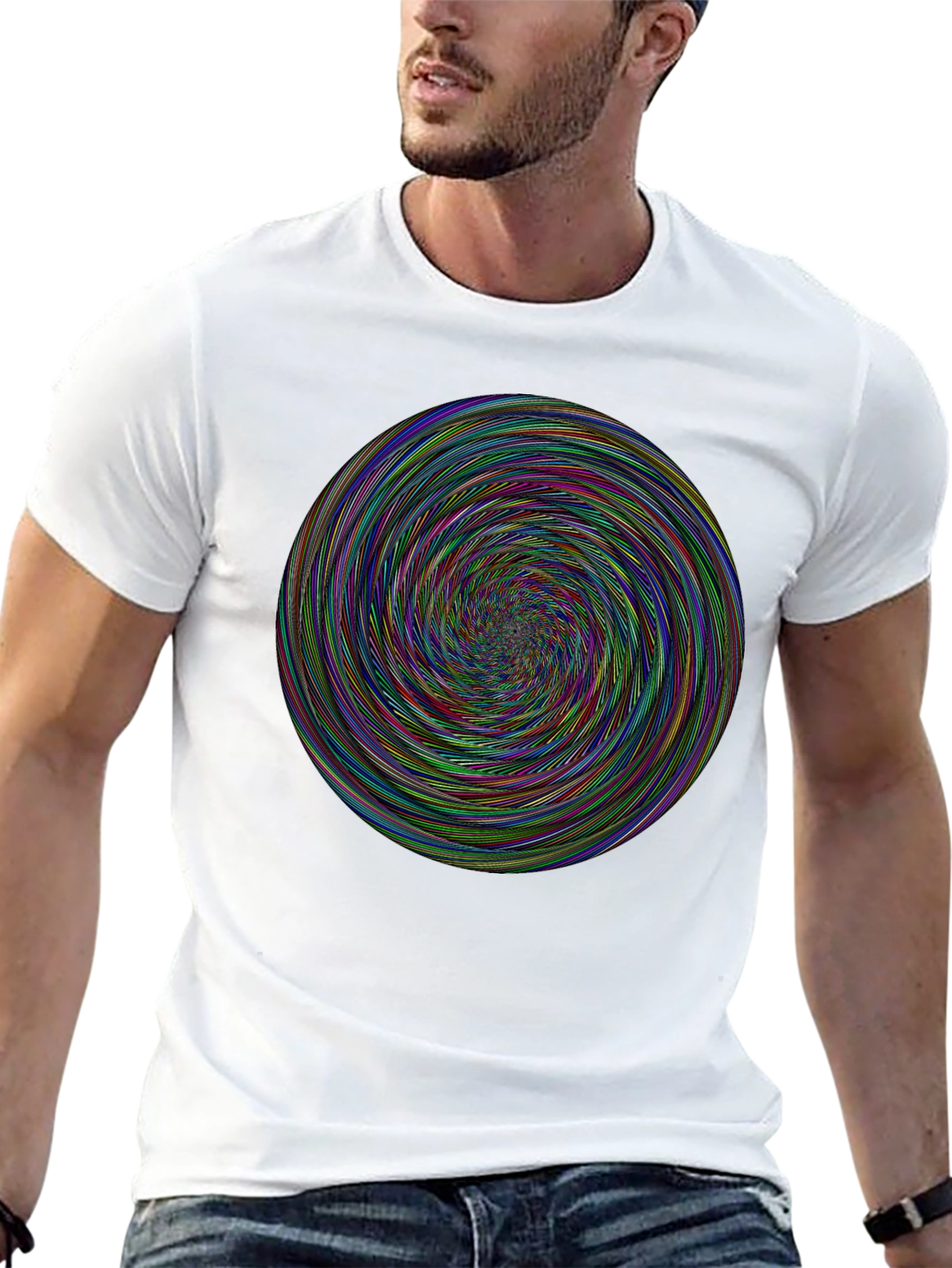 Vortex Illusion Graphic Tee