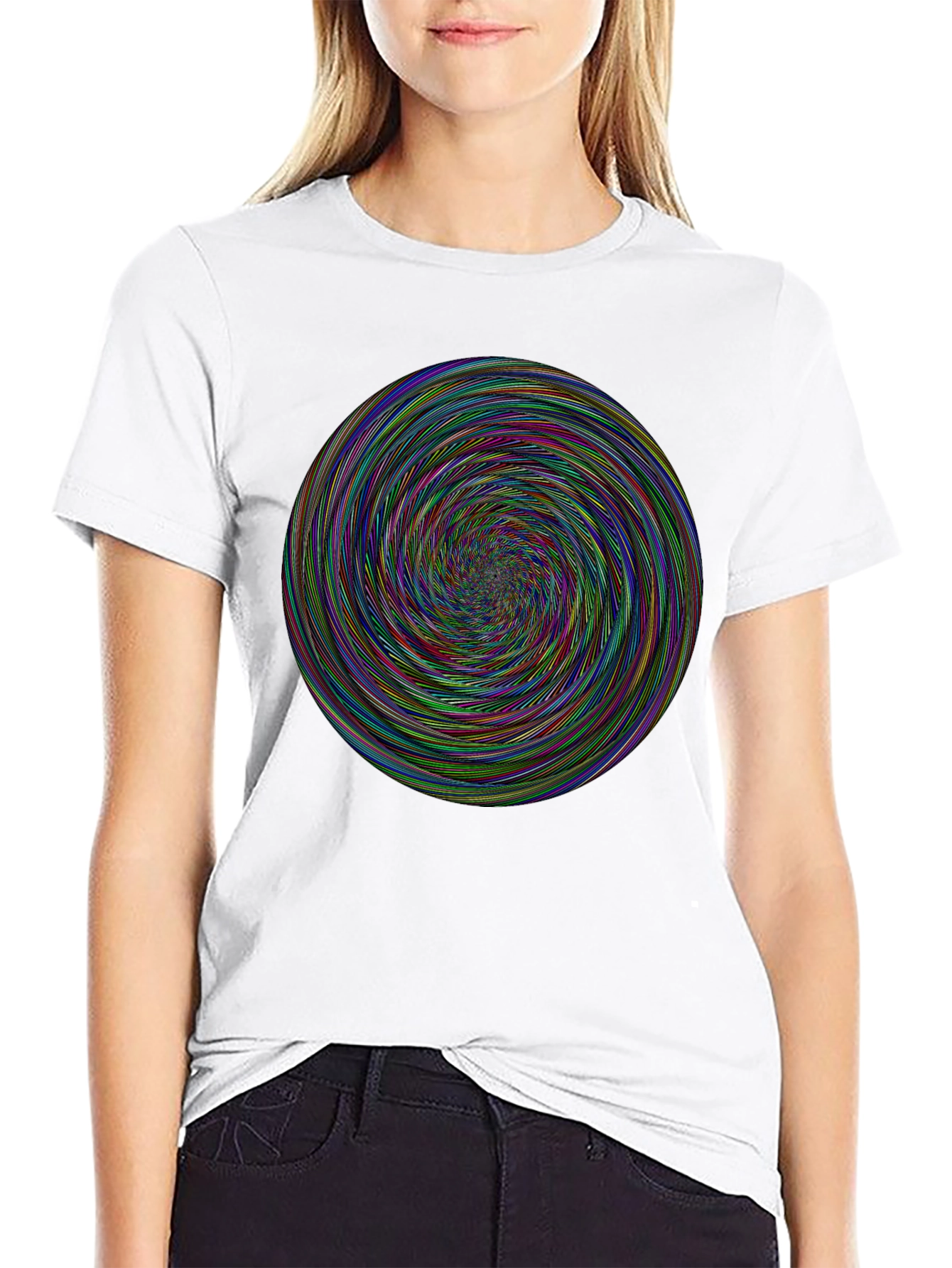 Vortex Illusion Graphic Tee