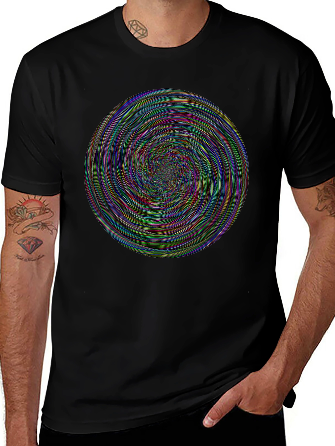 Vortex Illusion Graphic Tee