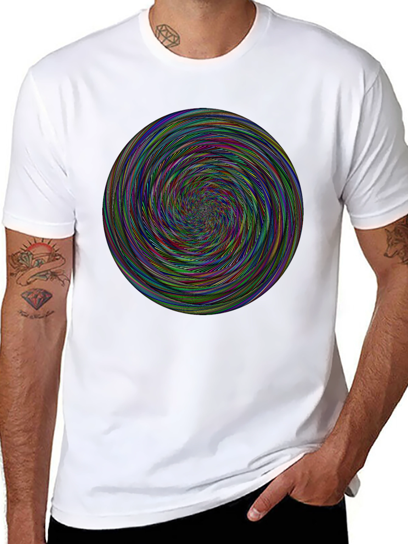 Vortex Illusion Graphic Tee