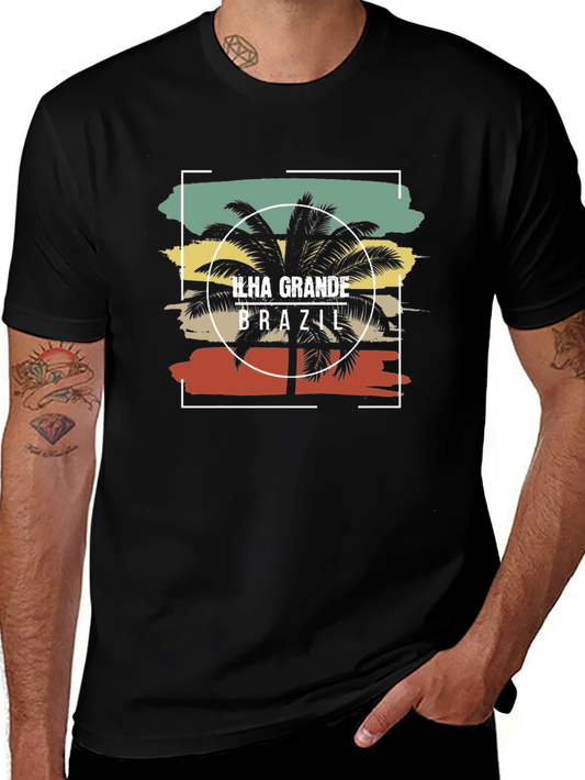 Ilha Grande Brazil Graphic Tee - Black Cotton T-Shirt