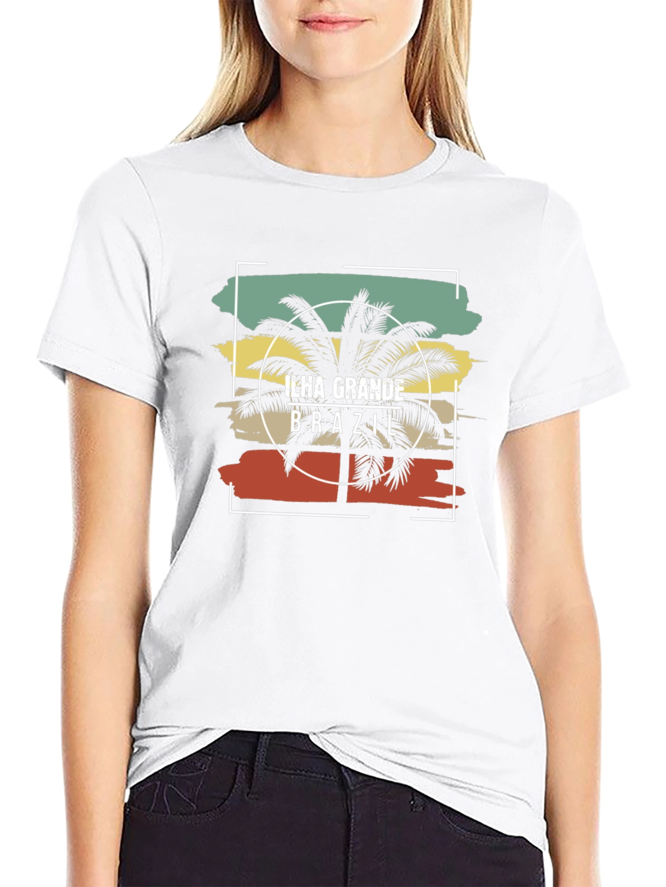 Ilha Grande Brazil Graphic Tee - Black Cotton T-Shirt