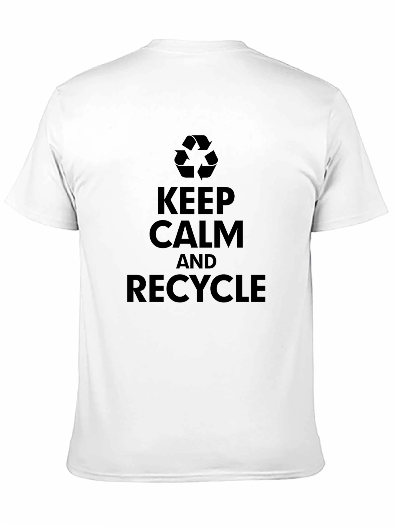 Keep Calm and Recycle Black Graphic T-Shirt