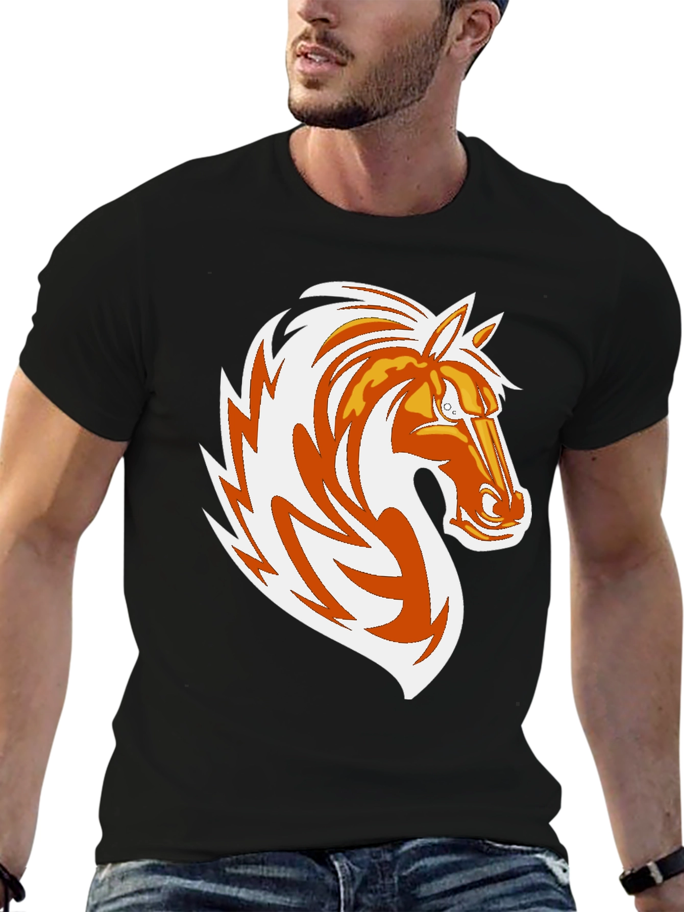 Black Horse Graphic T-Shirt
