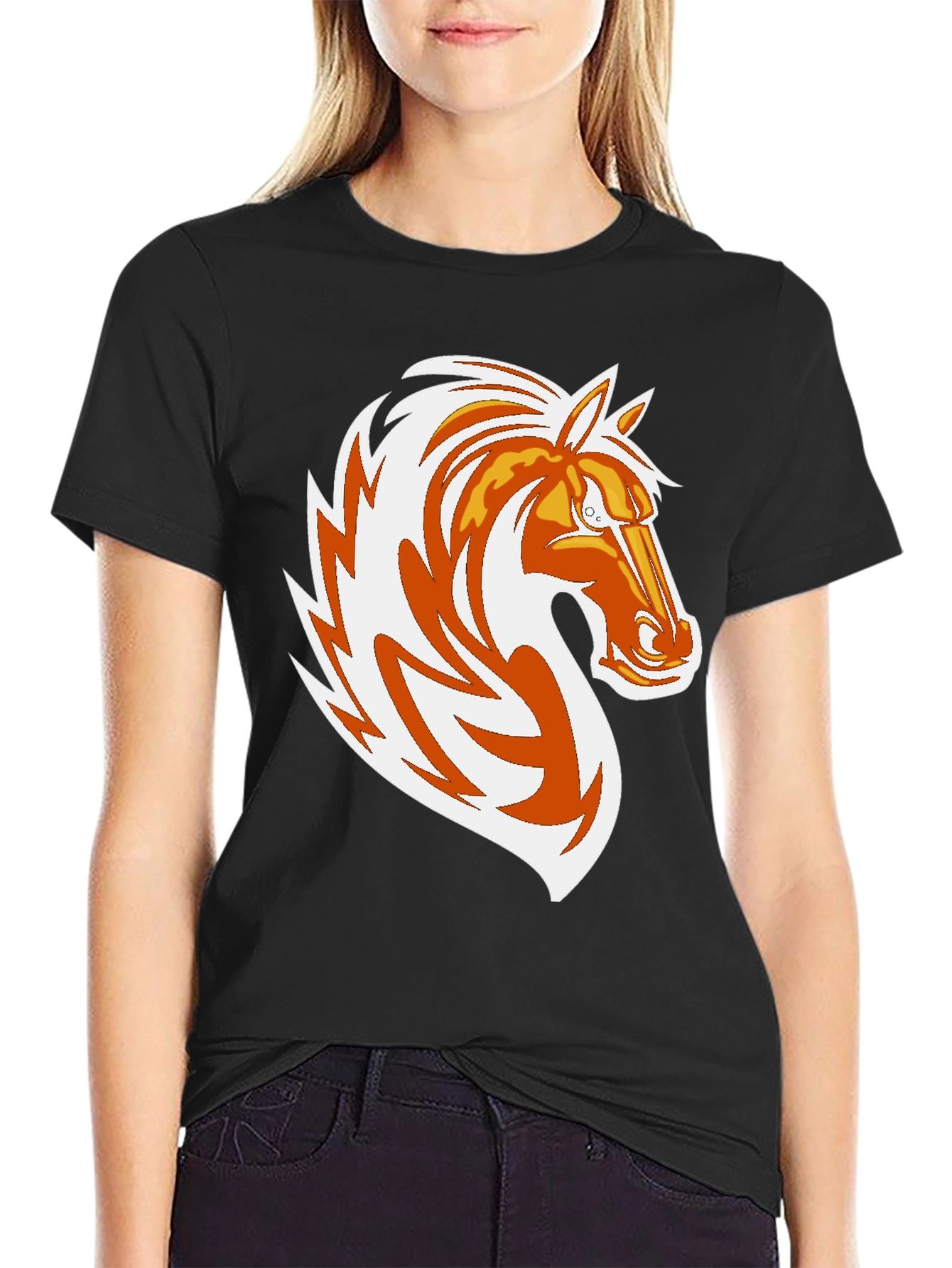 Black Horse Graphic T-Shirt