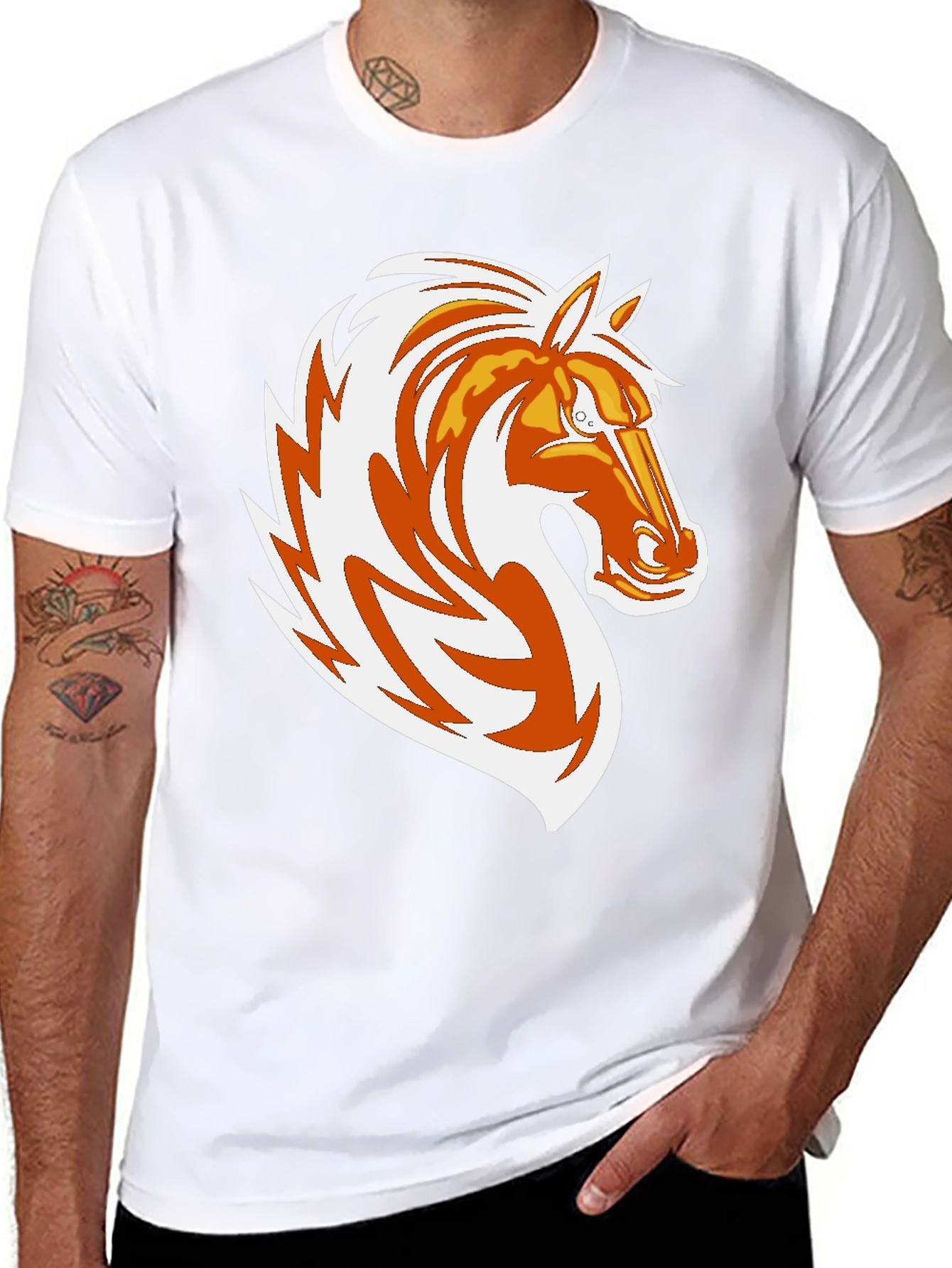 Black Horse Graphic T-Shirt