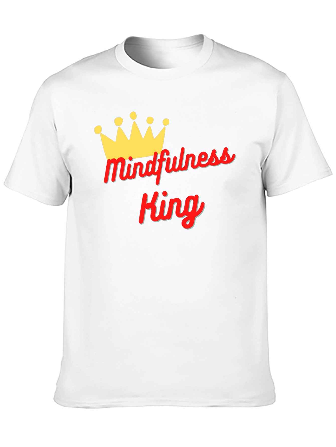 Mindfulness King Black Graphic T-Shirt