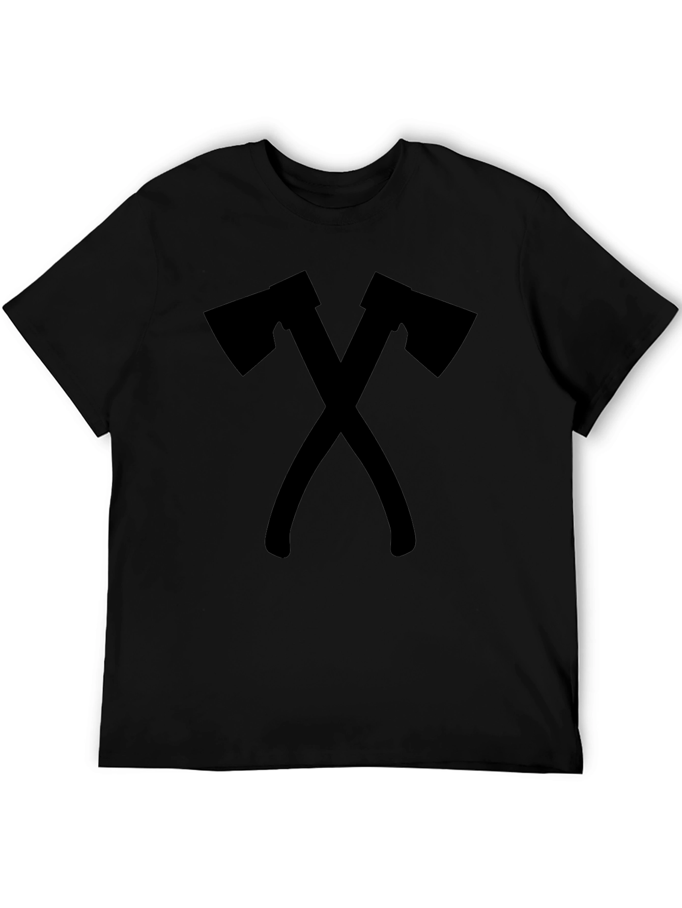 Crossed Axes Graphic Tee - Lumberjack Style Shirt