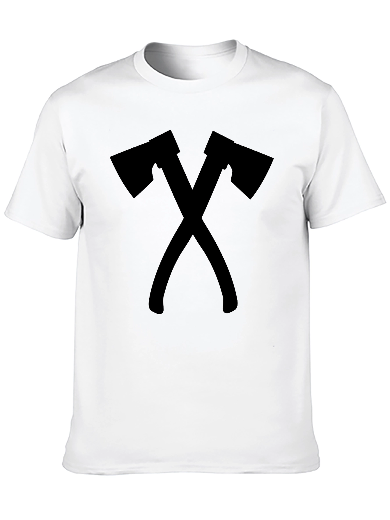 Crossed Axes Graphic Tee - Lumberjack Style Shirt