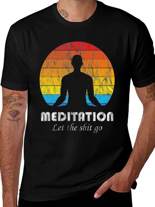 Meditation Shirt - Let the Shit Go - Black Cotton Tee