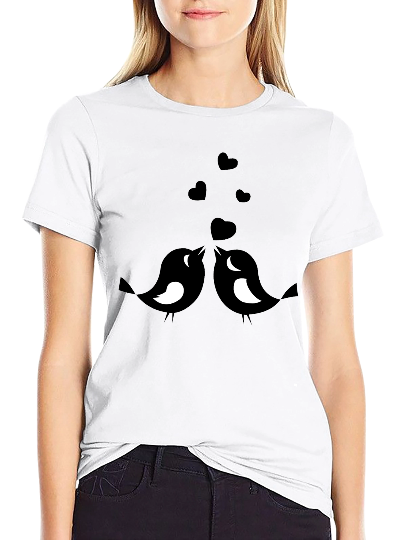 Love Birds Graphic Tee - Black