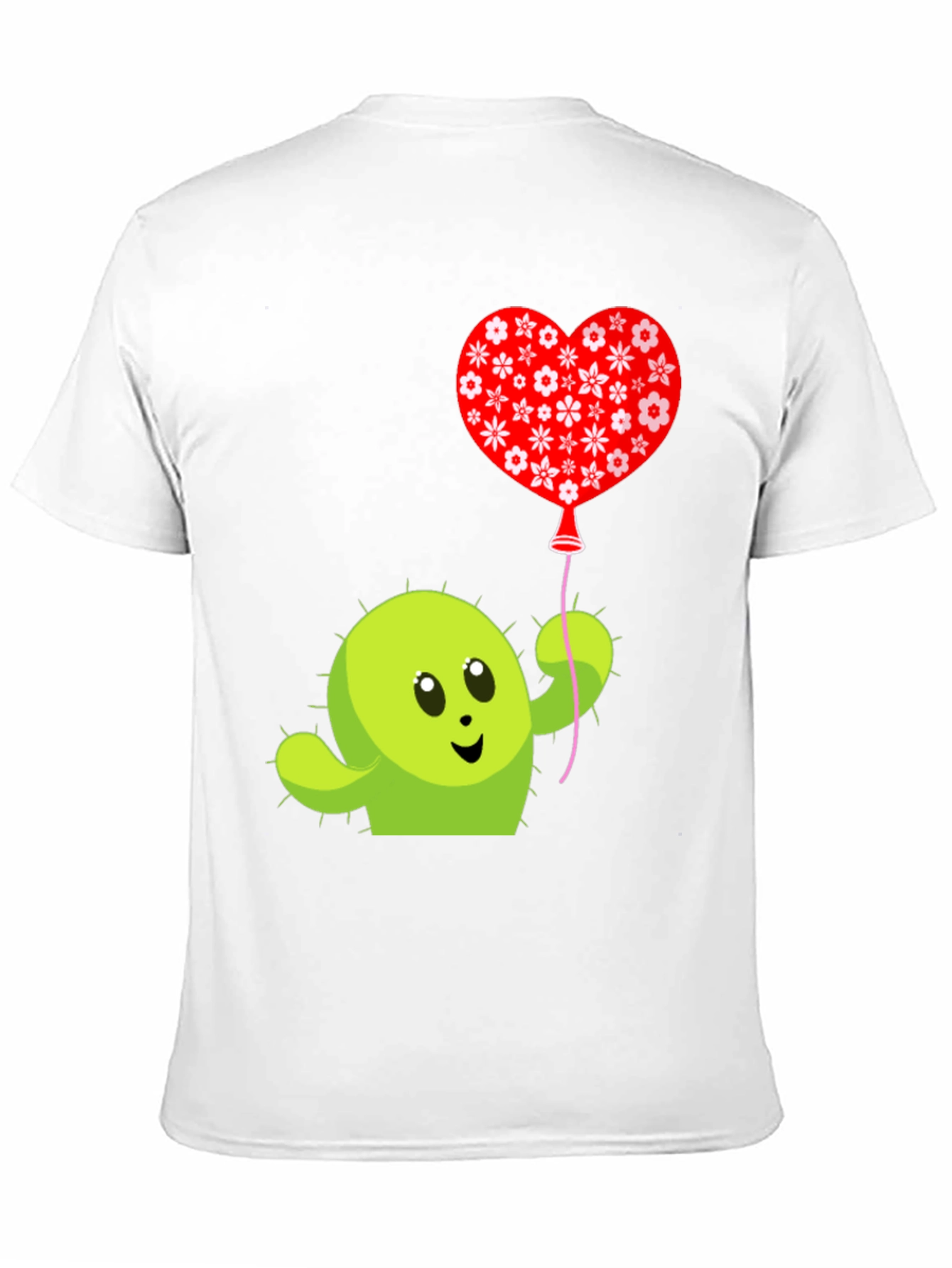 Cactus Love Balloon Graphic Tee - Soft Cotton Shirt