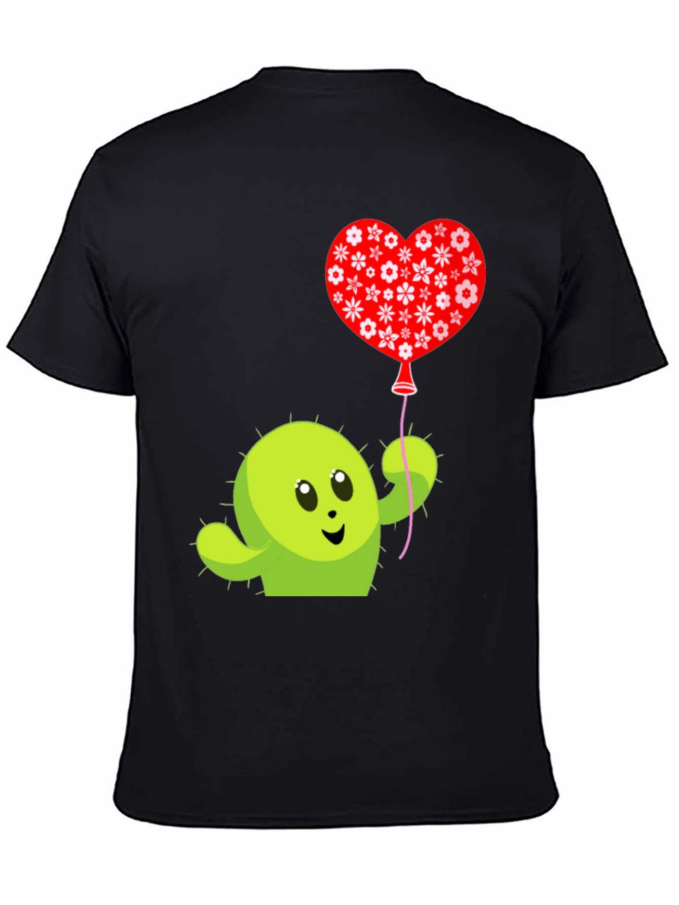 Cactus Love Balloon Graphic Tee - Soft Cotton Shirt