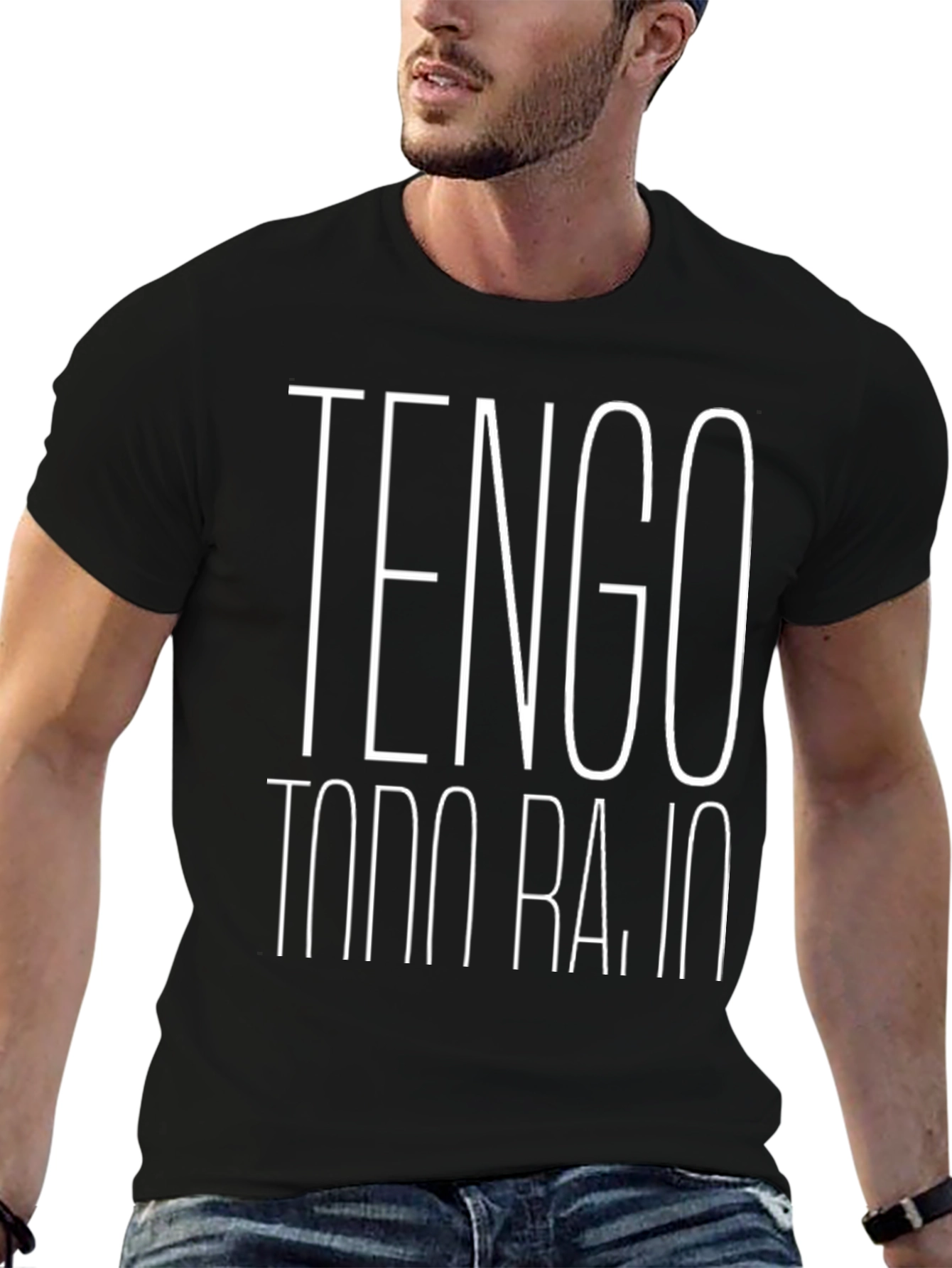 Tengo Todo Bajo Mens Black Graphic Tee