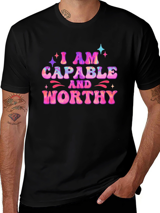 I AM Capable and Worthy Black T-Shirt