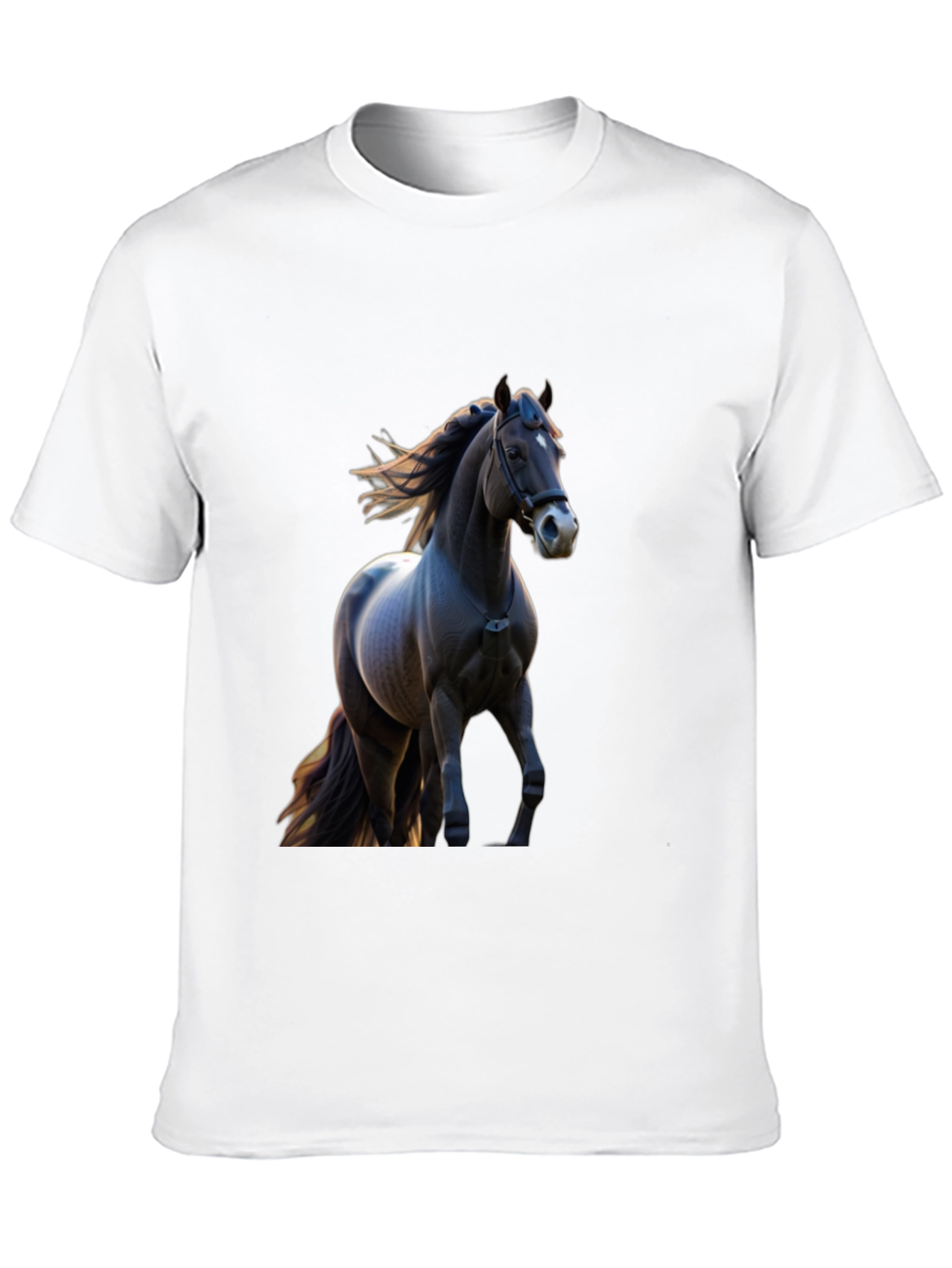 Black Horse Graphic Tee - Equestrian Style
