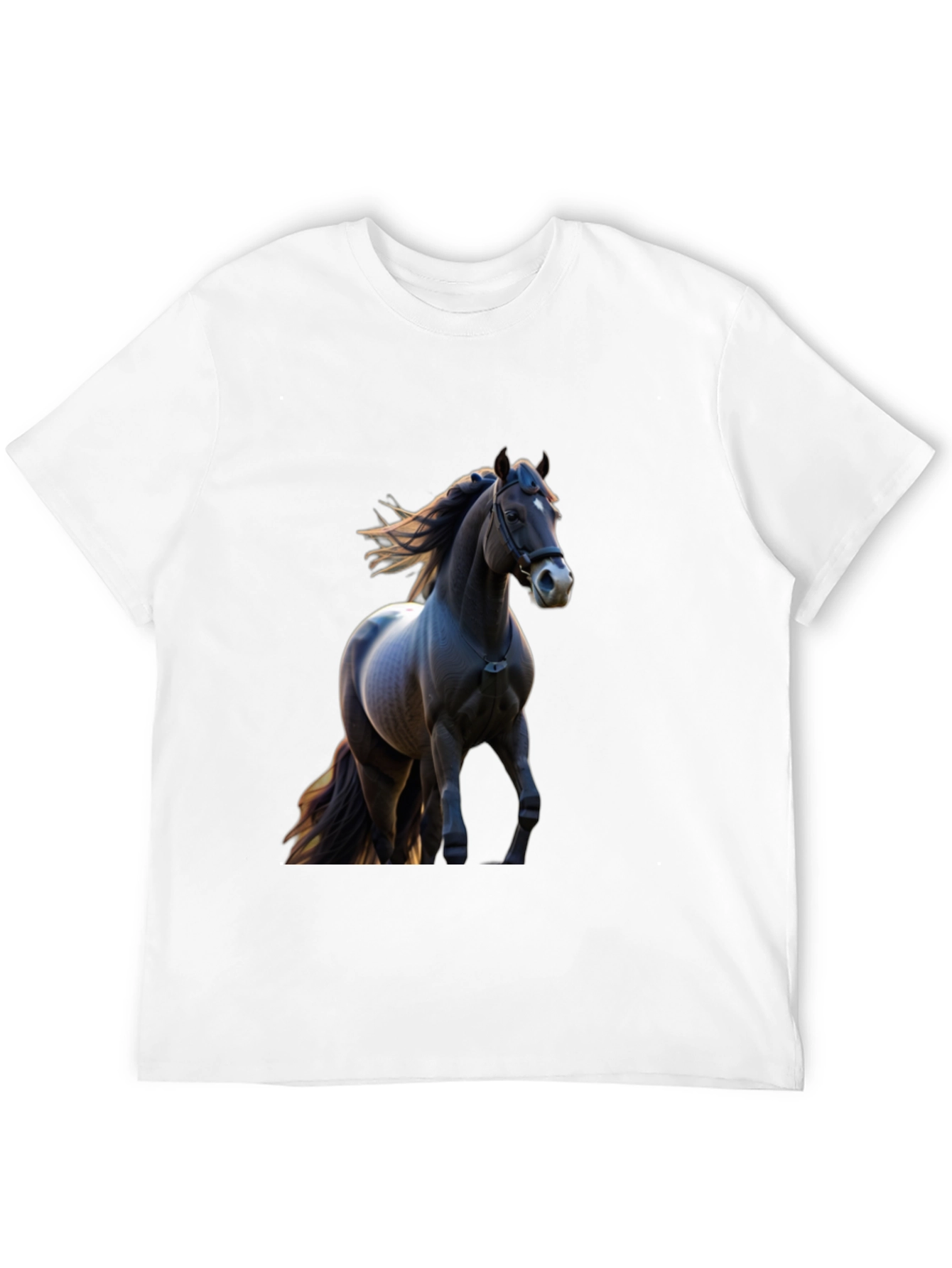 Black Horse Graphic Tee - Equestrian Style