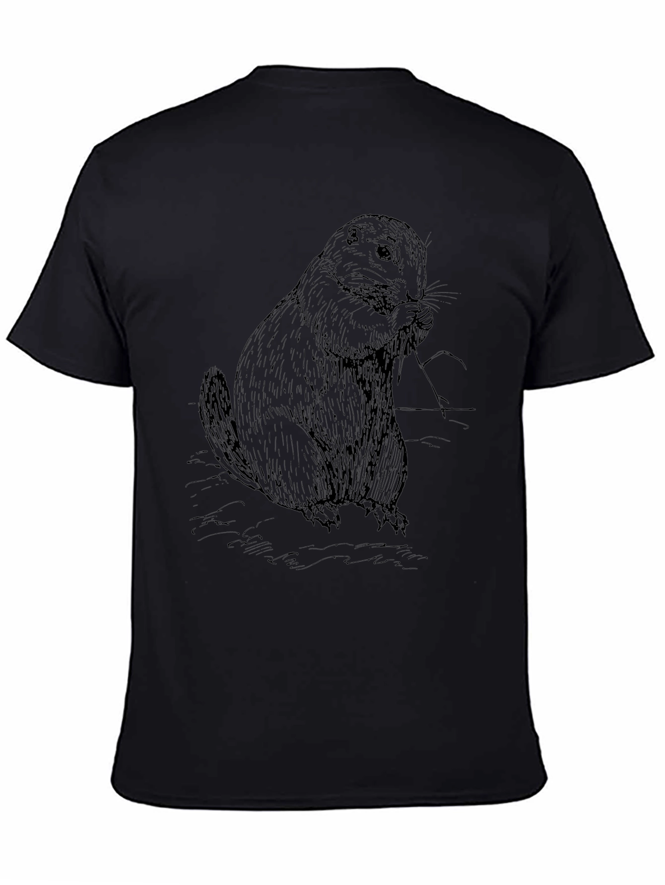 Groundhog Graphic Tee - Black Cotton Blend