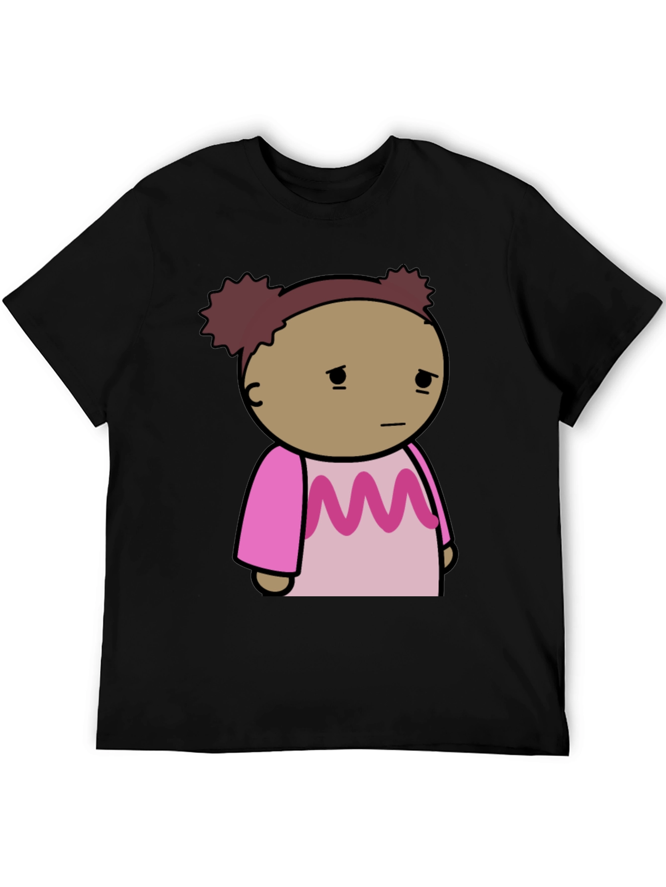 Sad Girl Cartoon Graphic T-Shirt