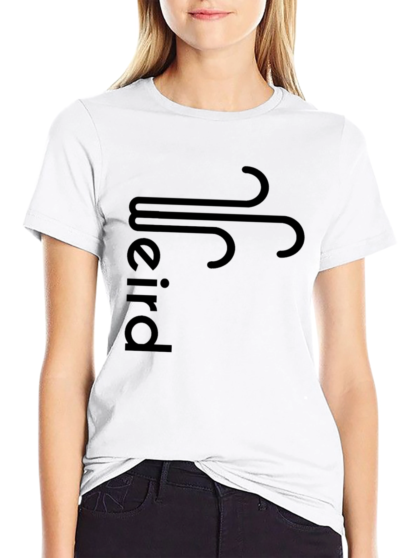 Mens Black T-Shirt with Wind Symbol and Text