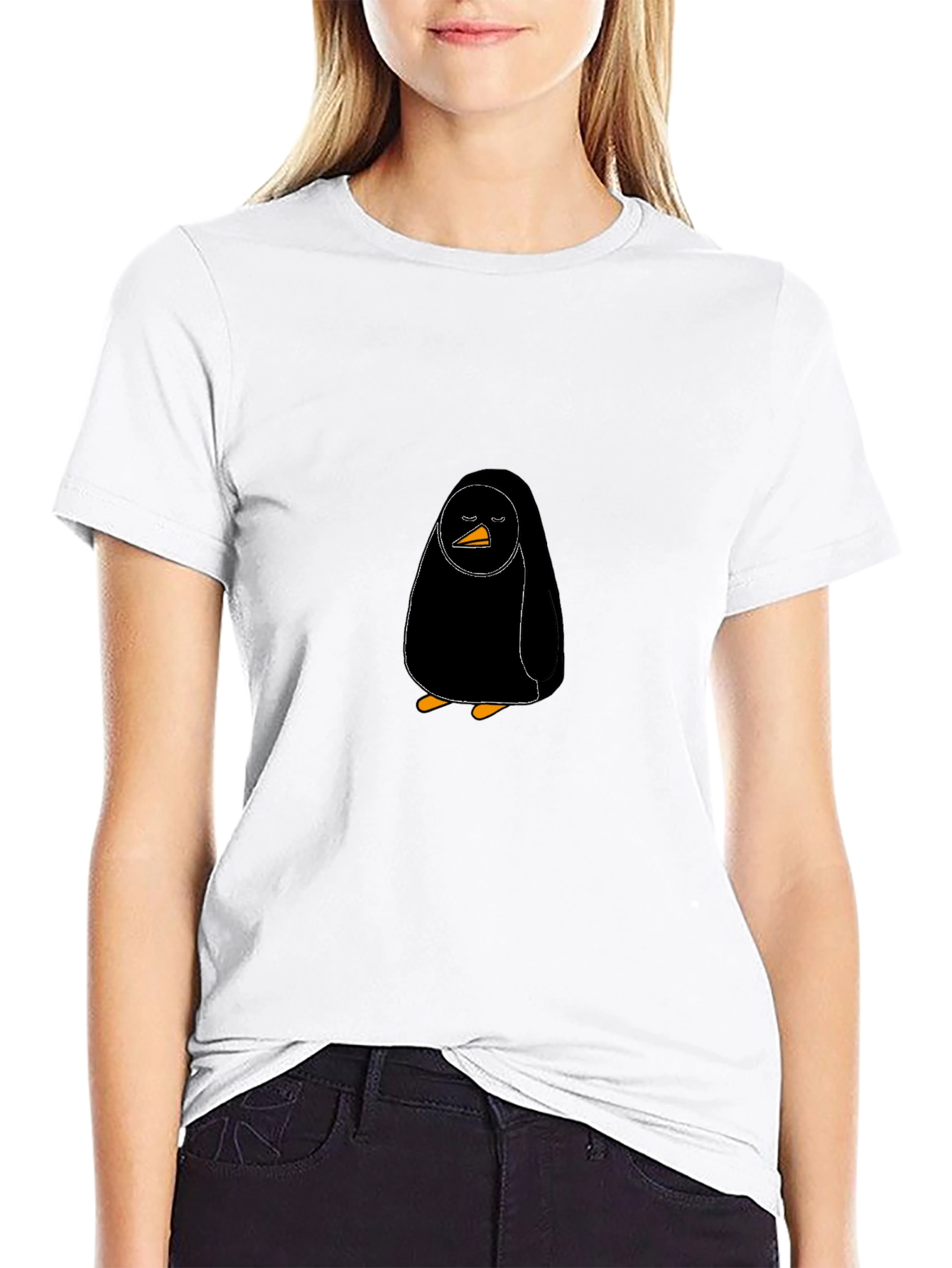 Black Penguin Graphic T-Shirt - Cool Casual Wear