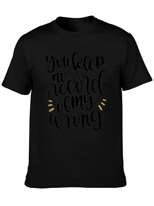 Faith-Based Graphic Tee: You Keep No Record