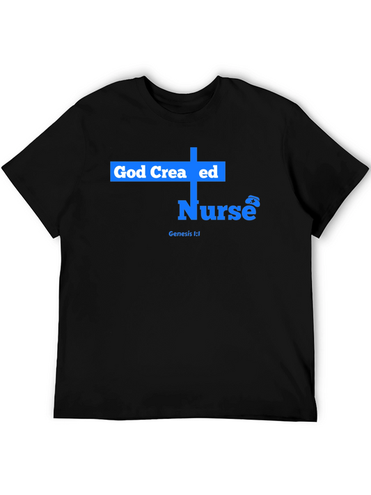 God Created Nurse T-Shirt - Genesis 1:1 - Christian Tee