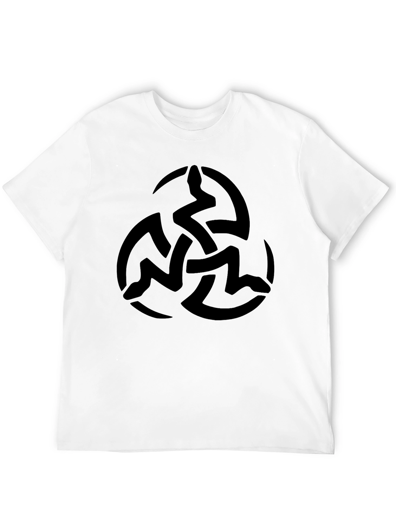 Mens Black T-Shirt with Celtic Knot Design