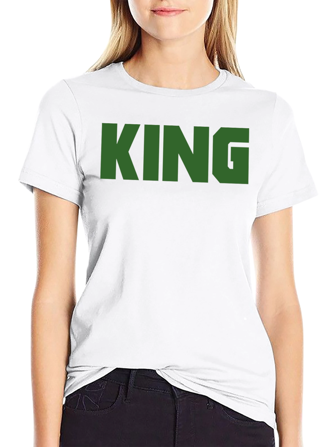 KING Text Graphic Mens Black T-Shirt