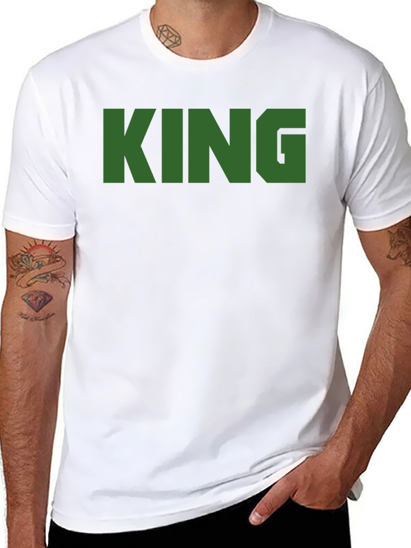 KING Text Graphic Mens Black T-Shirt