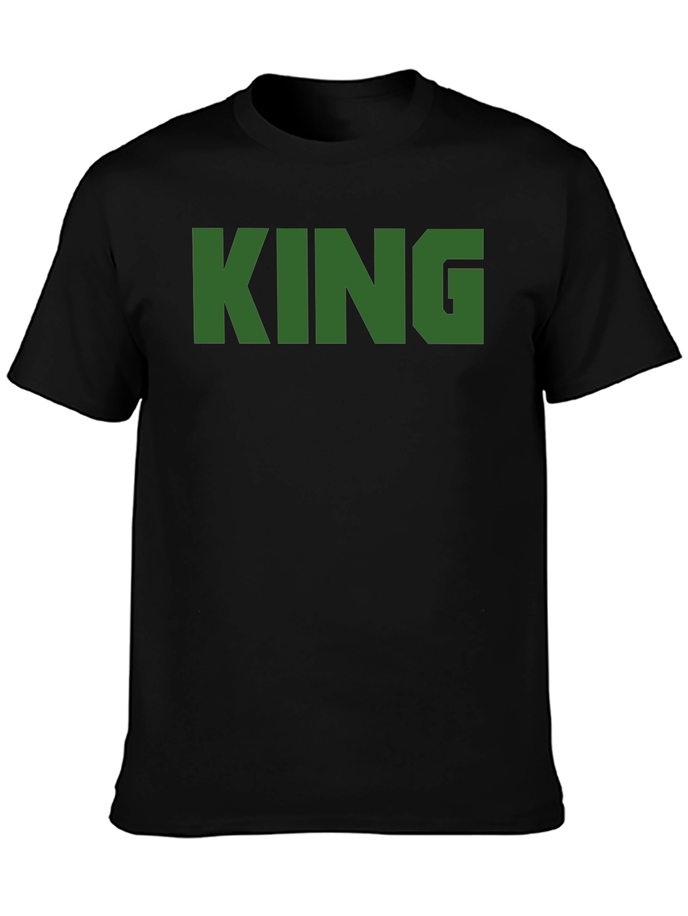 KING Text Graphic Mens Black T-Shirt