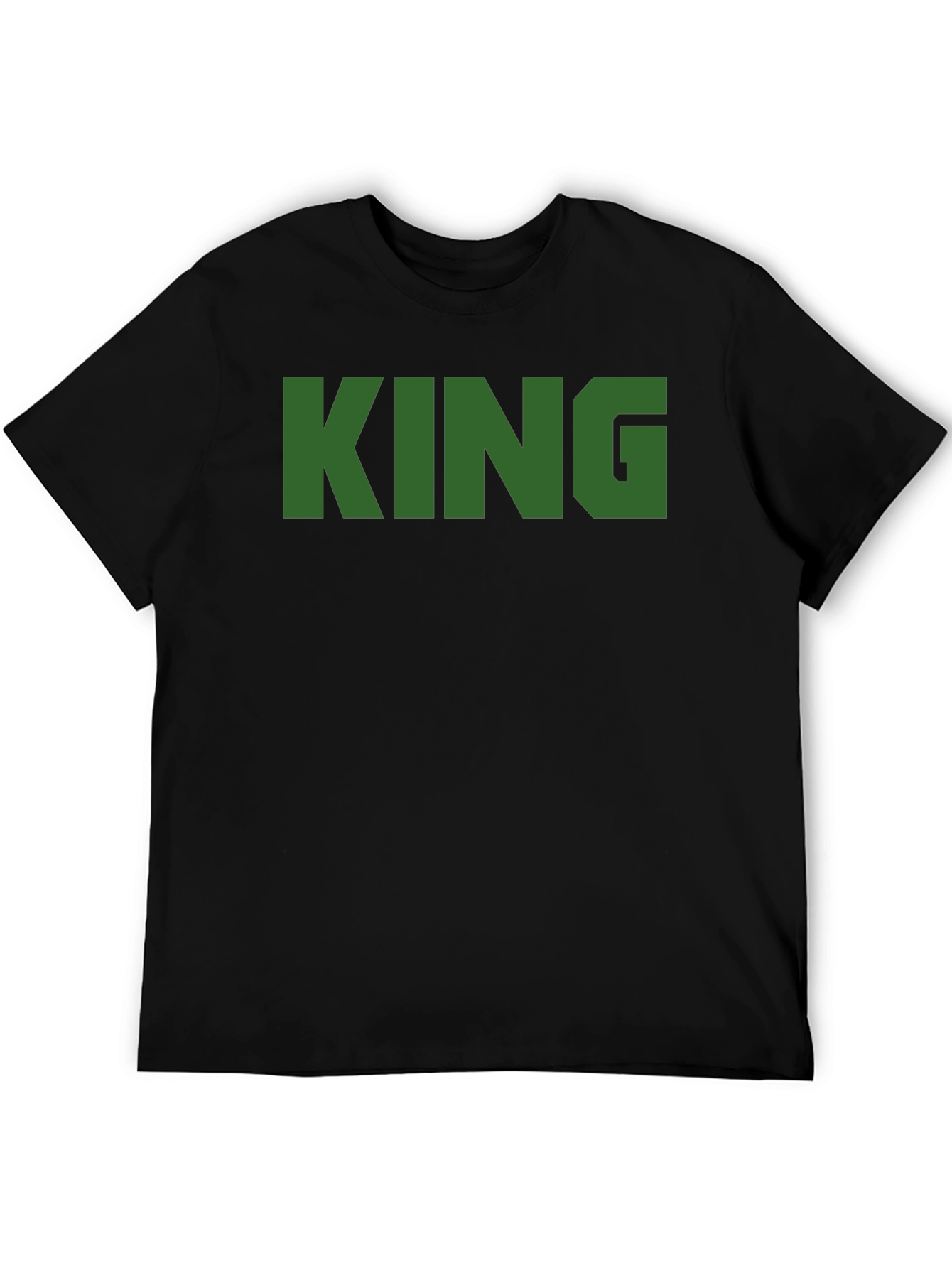 KING Text Graphic Mens Black T-Shirt