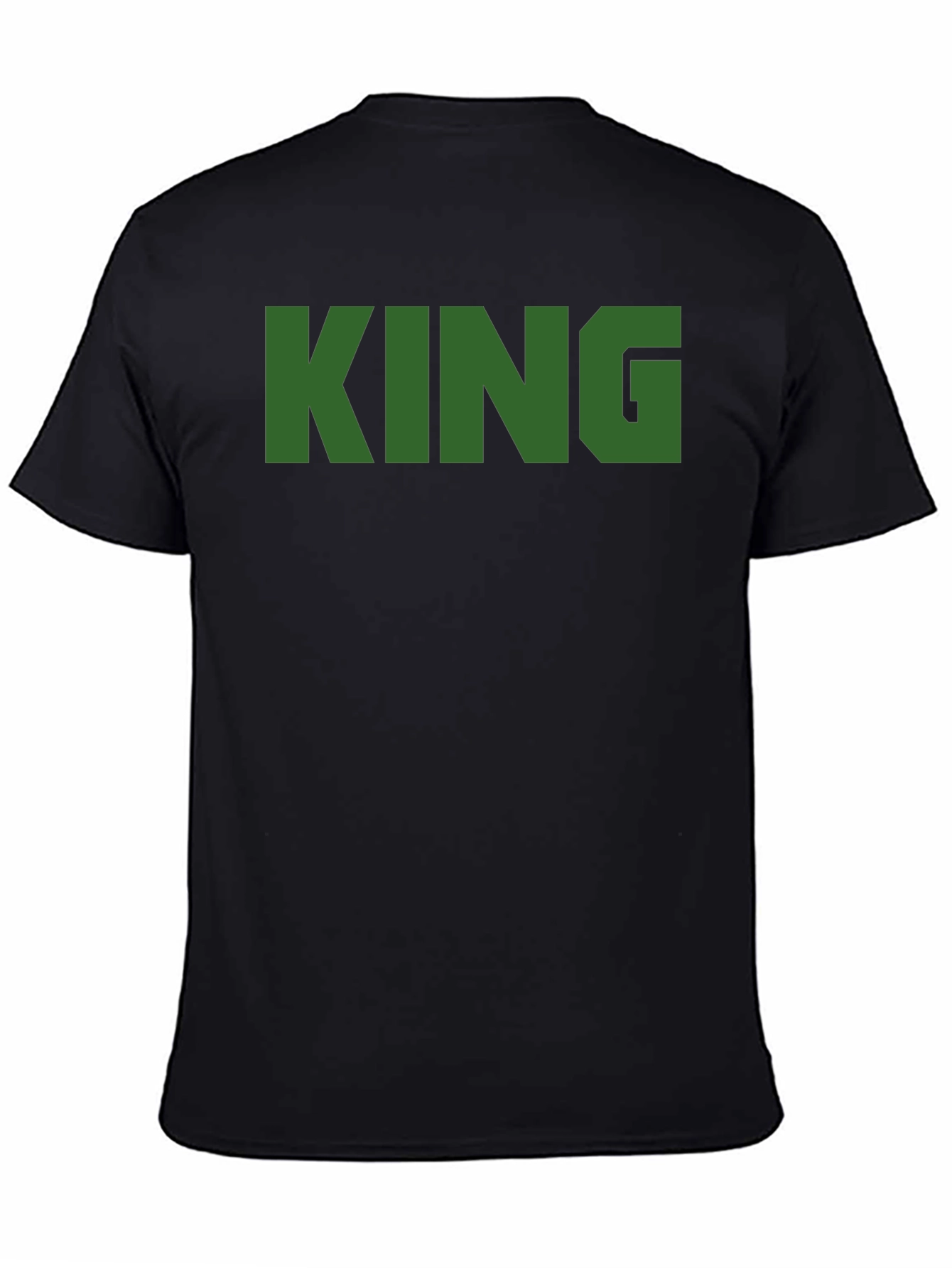 KING Text Graphic Mens Black T-Shirt