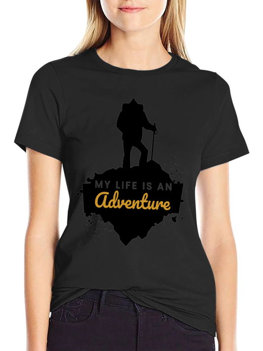 Adventure Awaits T-Shirt - Black Graphic Tee