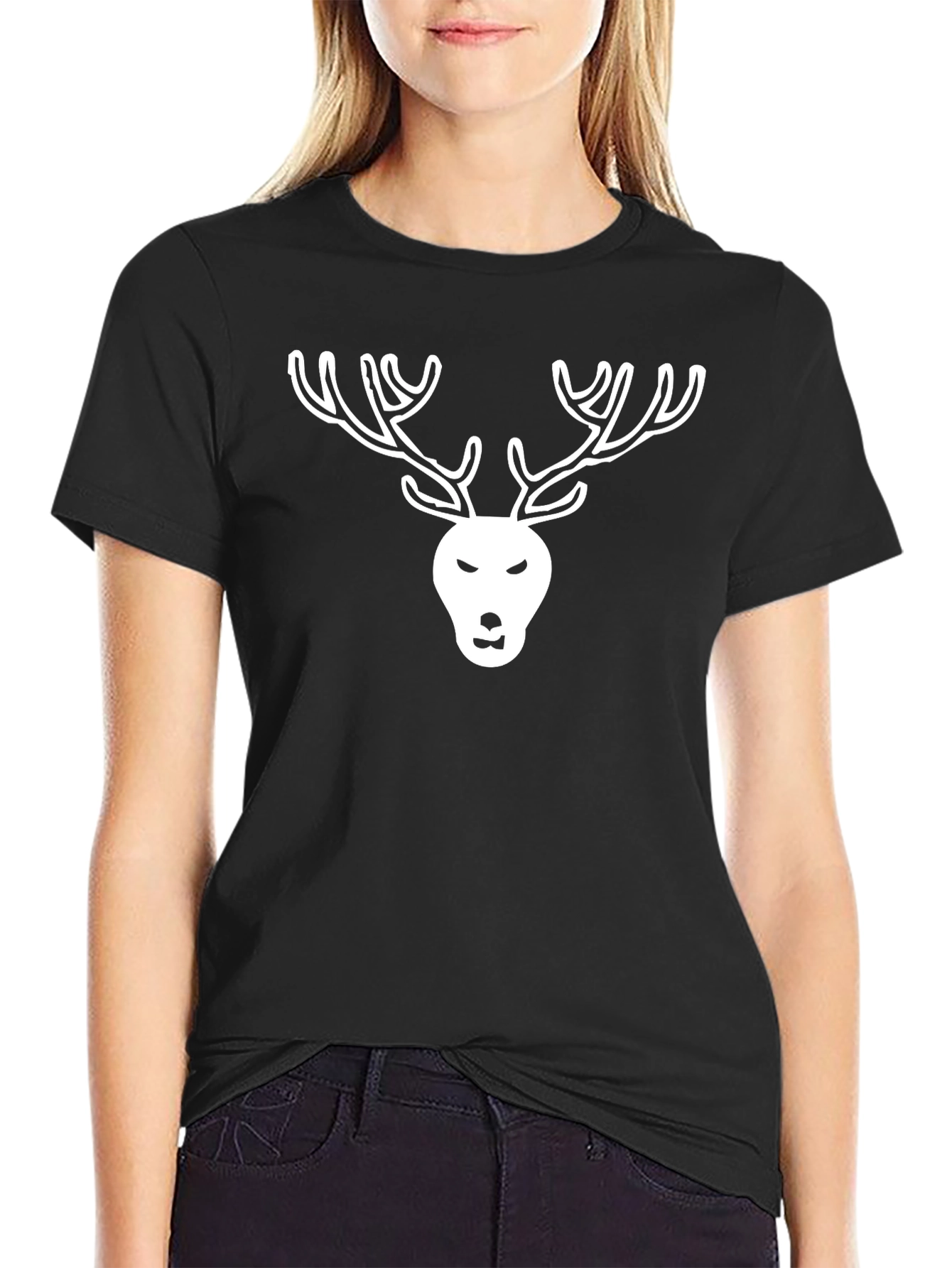 Antler Graphic Black T-Shirt
