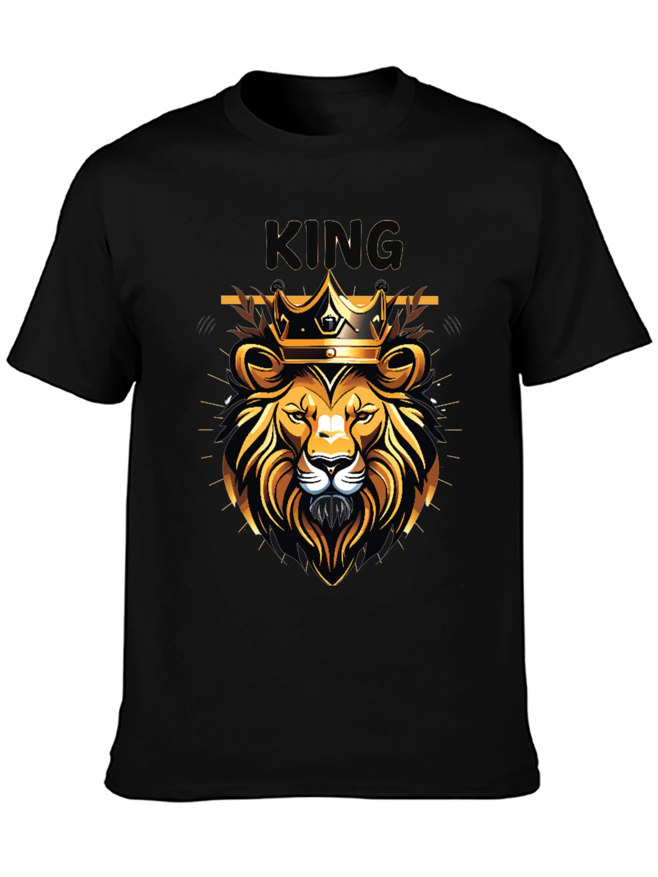 King Lion Graphic Black T-Shirt