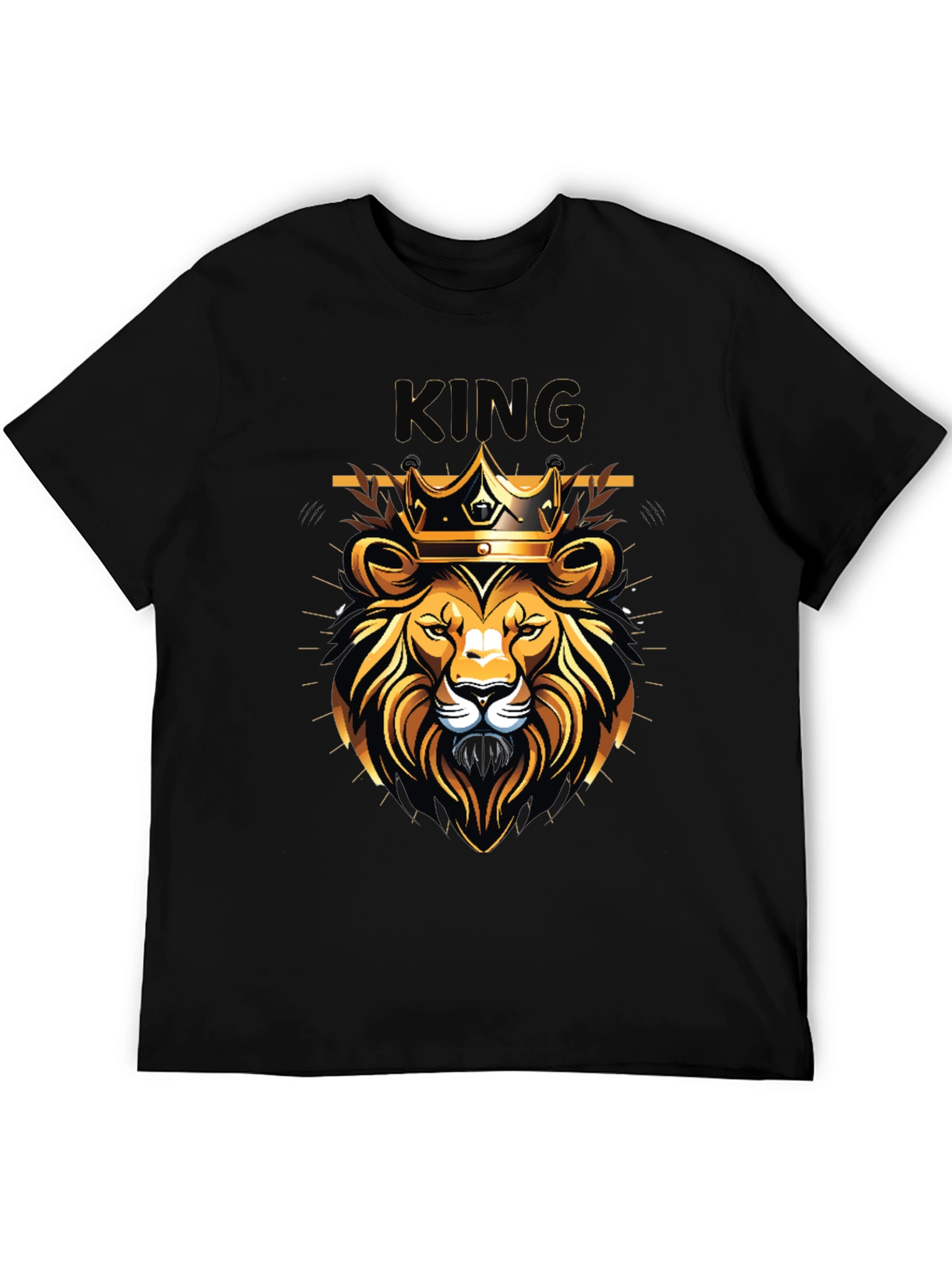 King Lion Graphic Black T-Shirt
