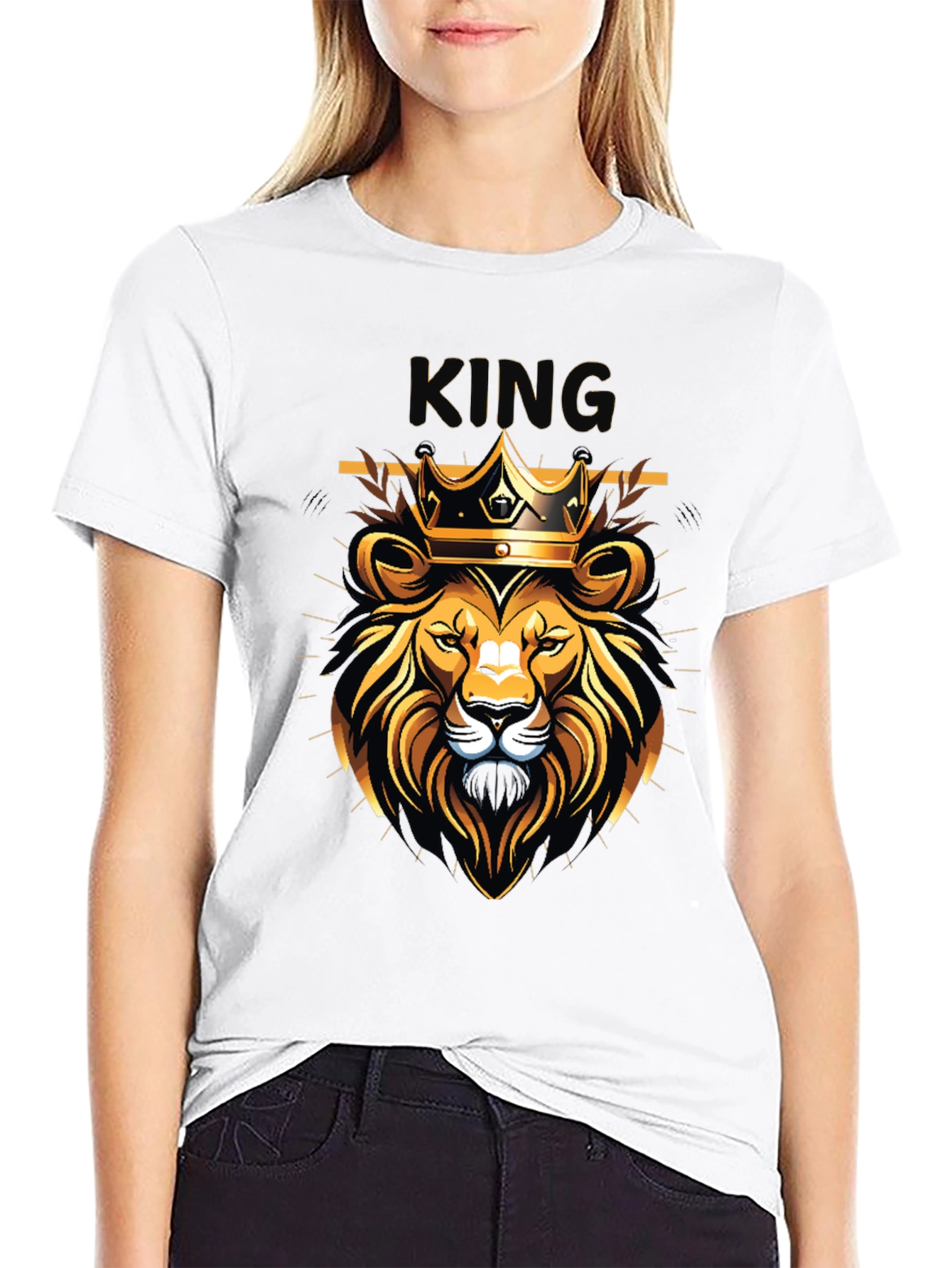 King Lion Graphic Black T-Shirt